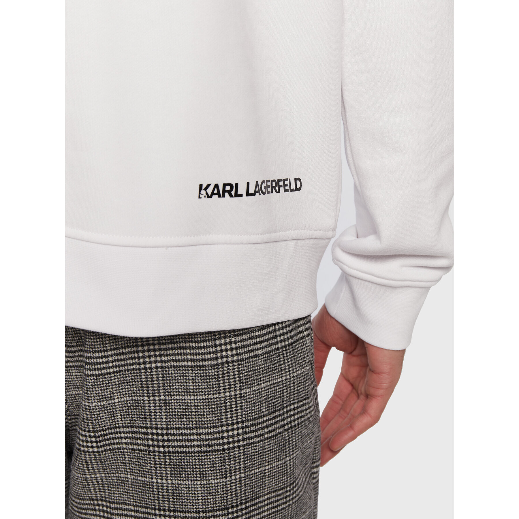 KARL LAGERFELD Mikina Sweat 705045 524910 Bílá Regular Fit - Pepit.cz