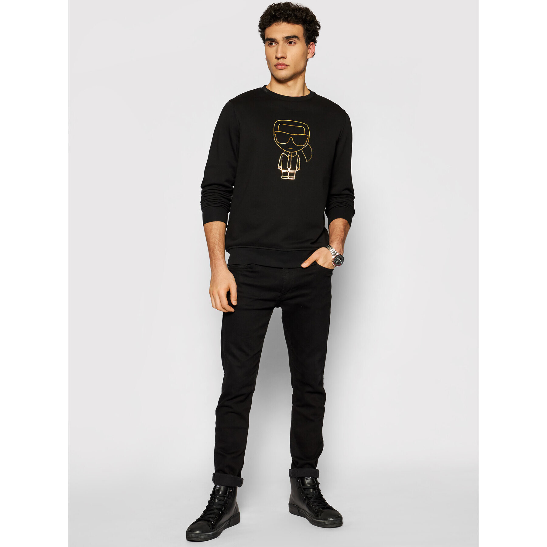 KARL LAGERFELD Mikina Sweat 705080 511900 Černá Regular Fit - Pepit.cz