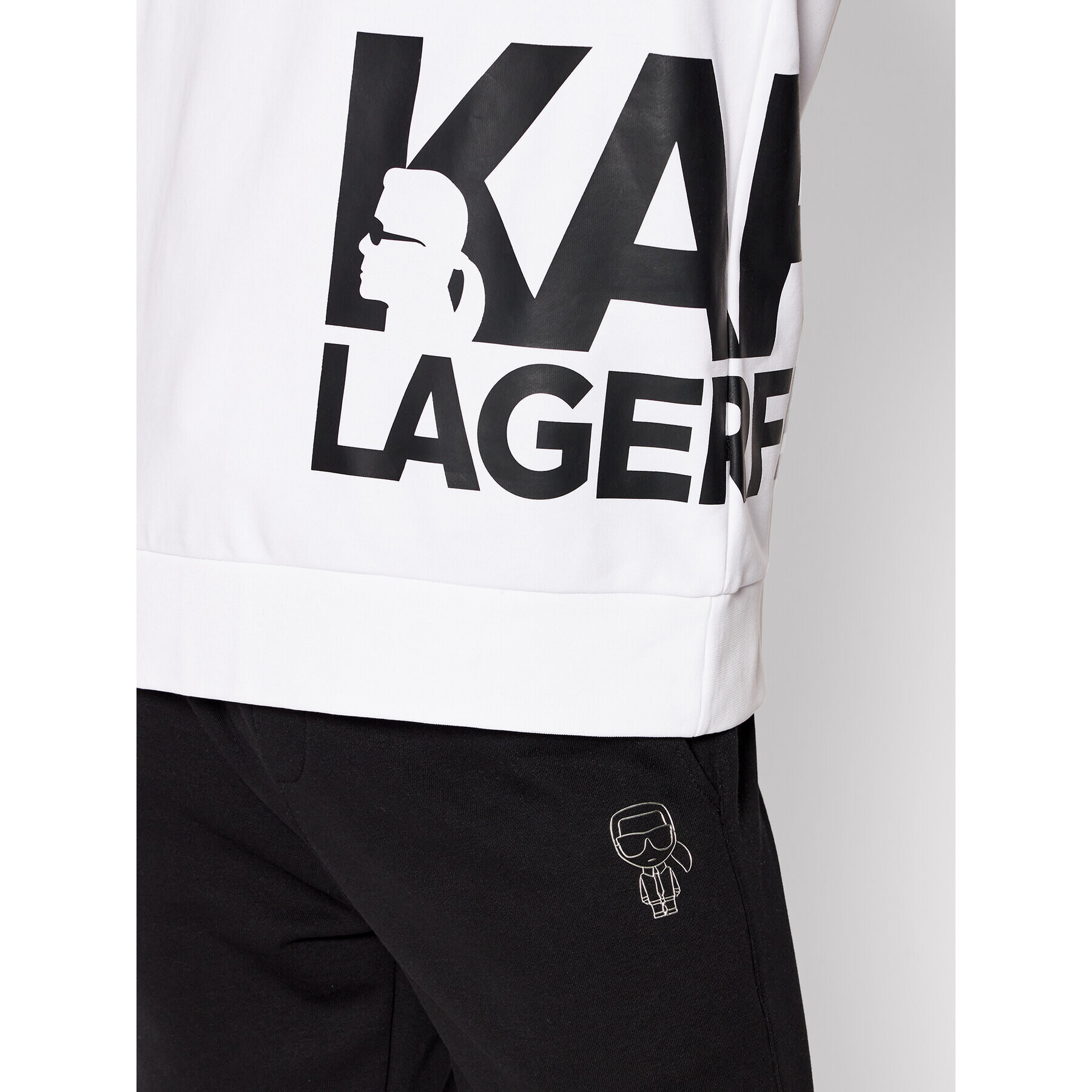 KARL LAGERFELD Mikina Sweat 705084 521900 Bílá Regular Fit - Pepit.cz