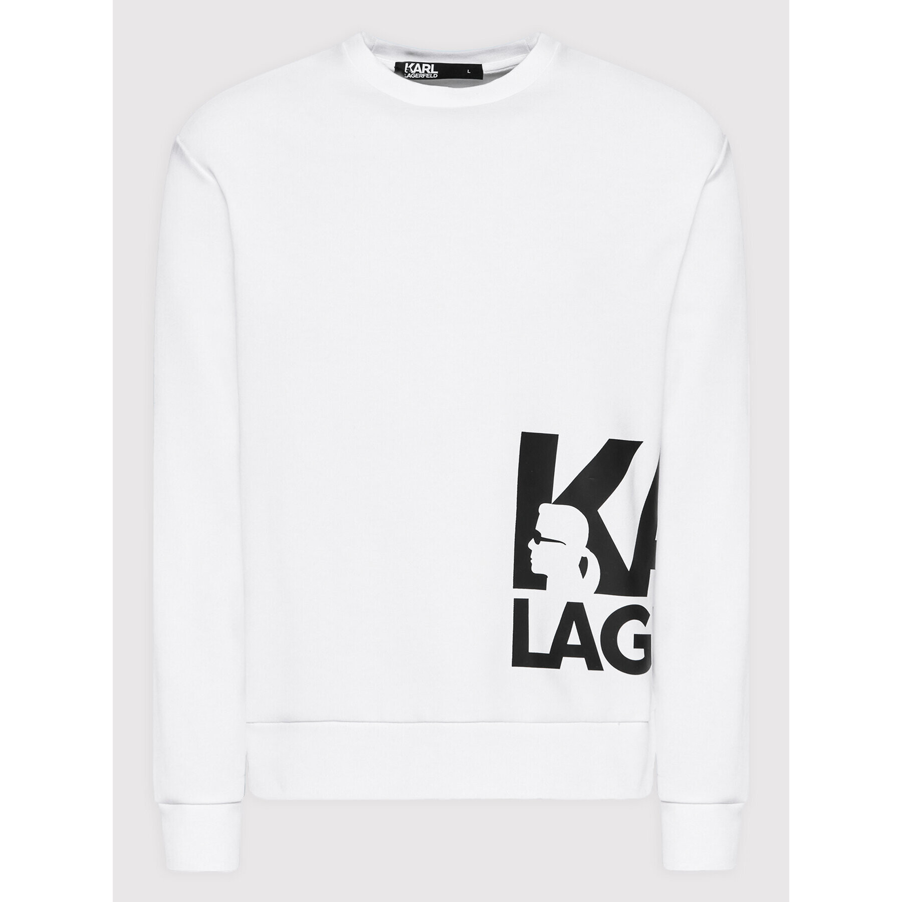 KARL LAGERFELD Mikina Sweat 705084 521900 Bílá Regular Fit - Pepit.cz