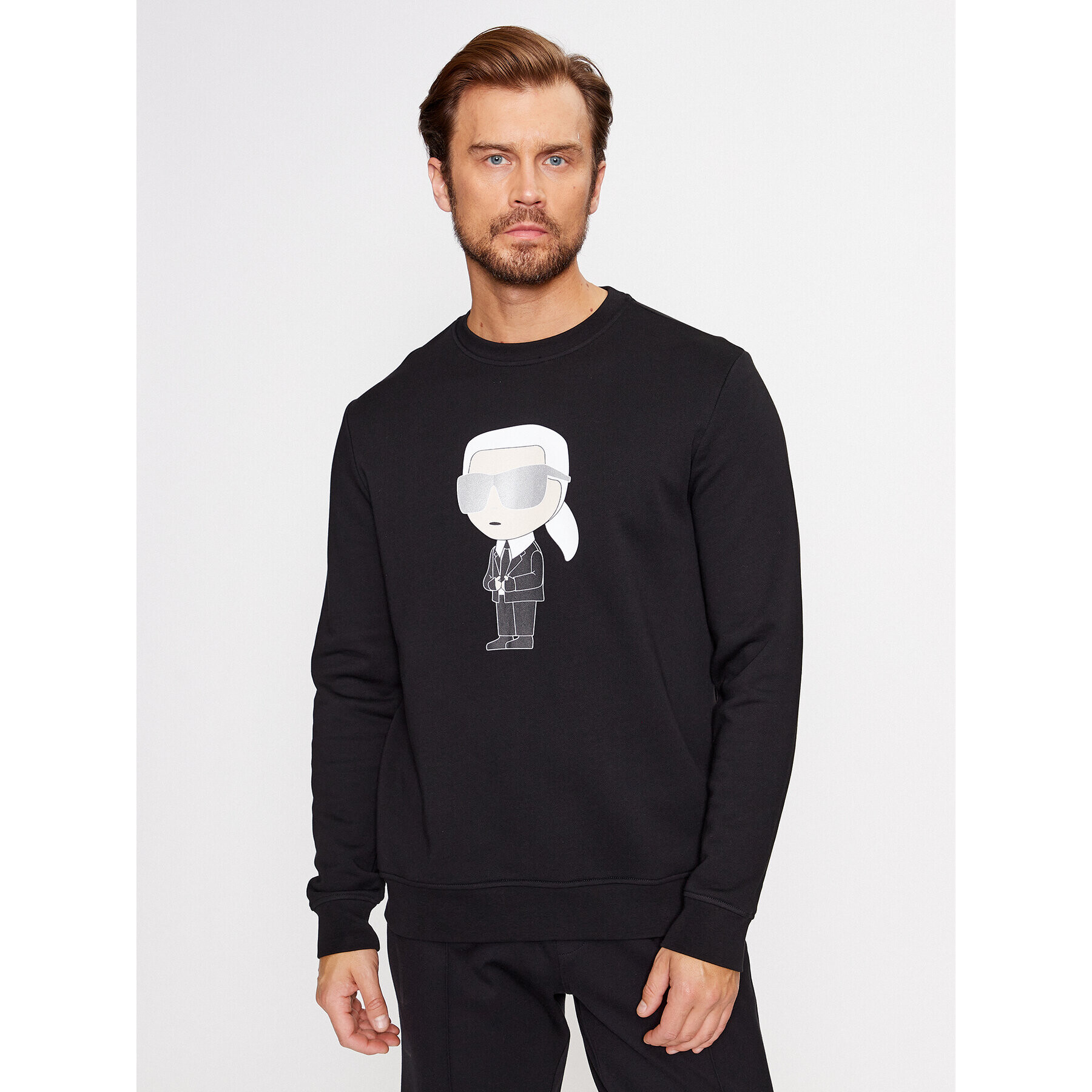 KARL LAGERFELD Mikina Sweat Crewneck 705071 500951 Černá Regular Fit - Pepit.cz