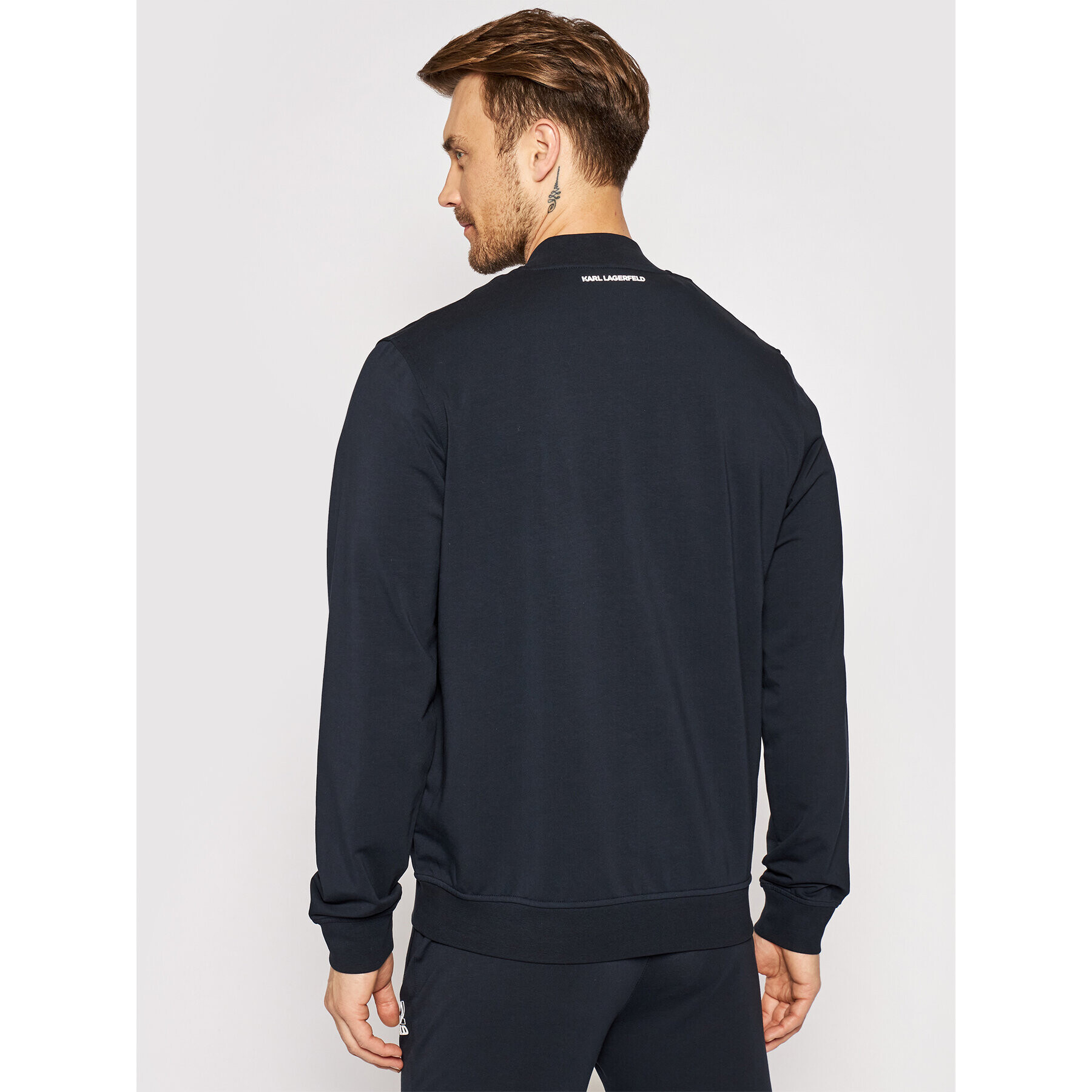 KARL LAGERFELD Mikina Sweat Zip 705034 511902 Tmavomodrá Regular Fit - Pepit.cz