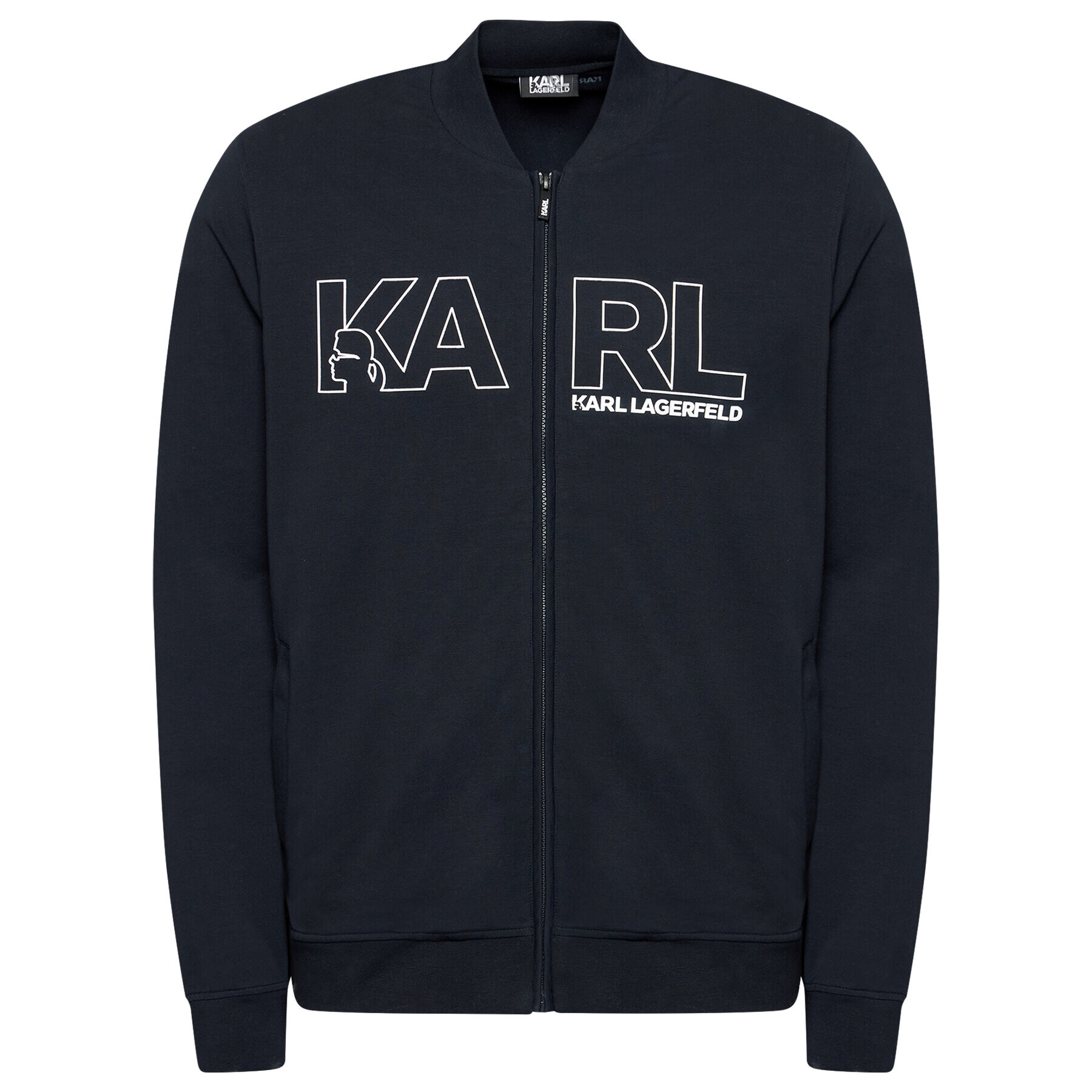 KARL LAGERFELD Mikina Sweat Zip 705034 511902 Tmavomodrá Regular Fit - Pepit.cz