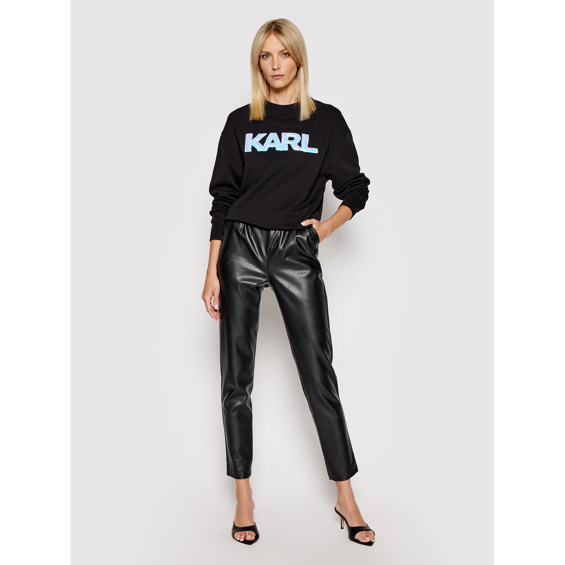 KARL LAGERFELD Mikina Unisex Balloon Logo 211U1804 Černá Regular Fit - Pepit.cz