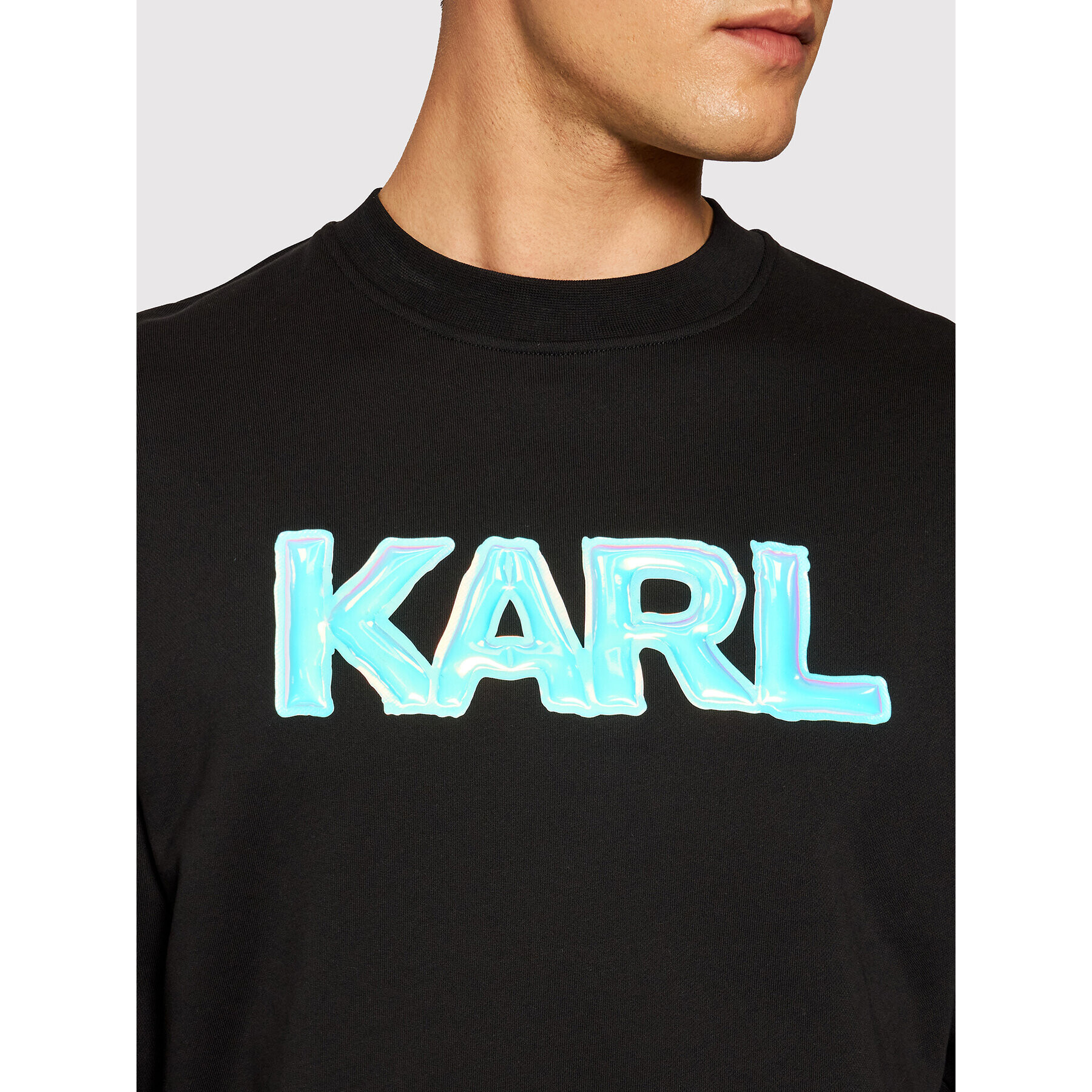 KARL LAGERFELD Mikina Unisex Balloon Logo 211U1804 Černá Regular Fit - Pepit.cz