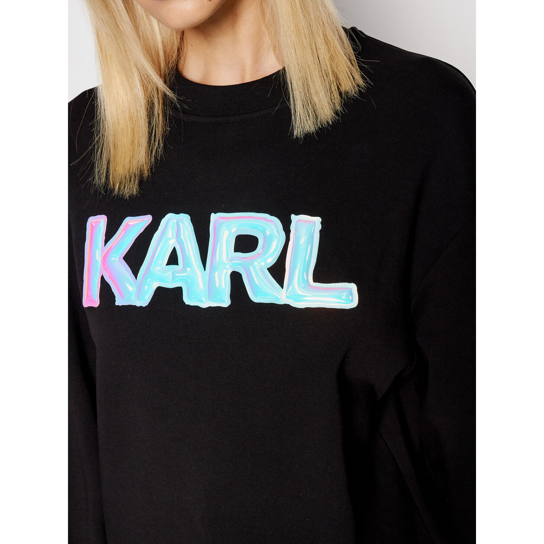 KARL LAGERFELD Mikina Unisex Balloon Logo 211U1804 Černá Regular Fit - Pepit.cz