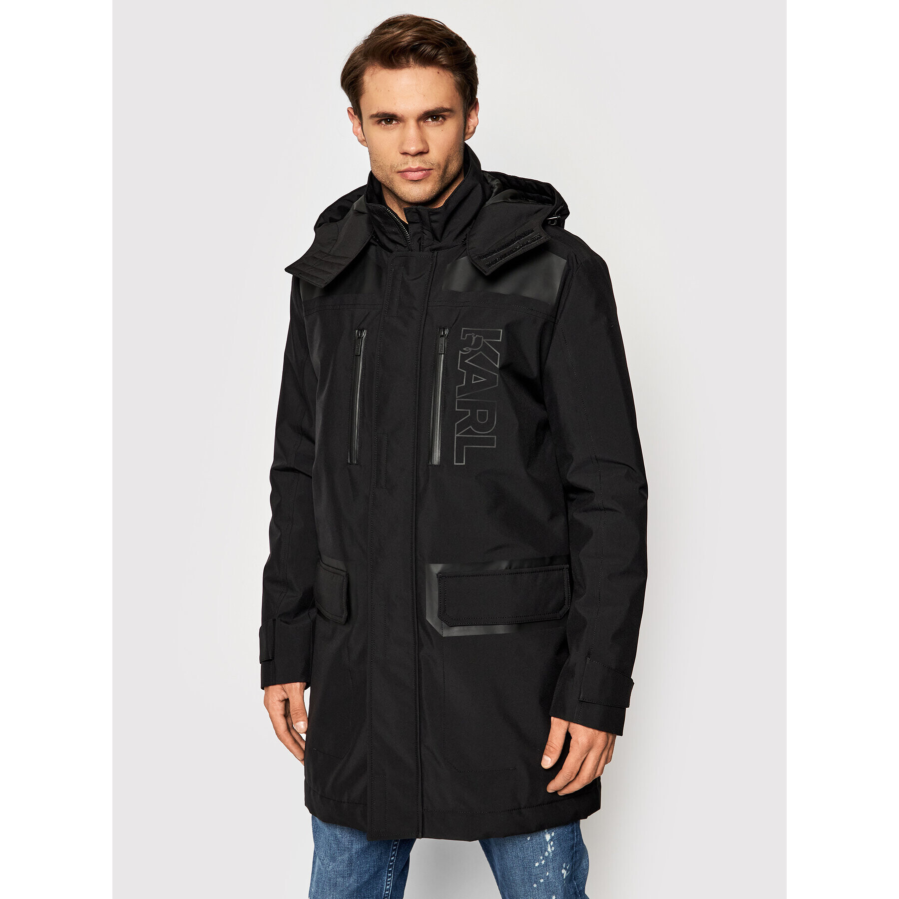 KARL LAGERFELD Parka 455016 512540 Černá Regular Fit - Pepit.cz