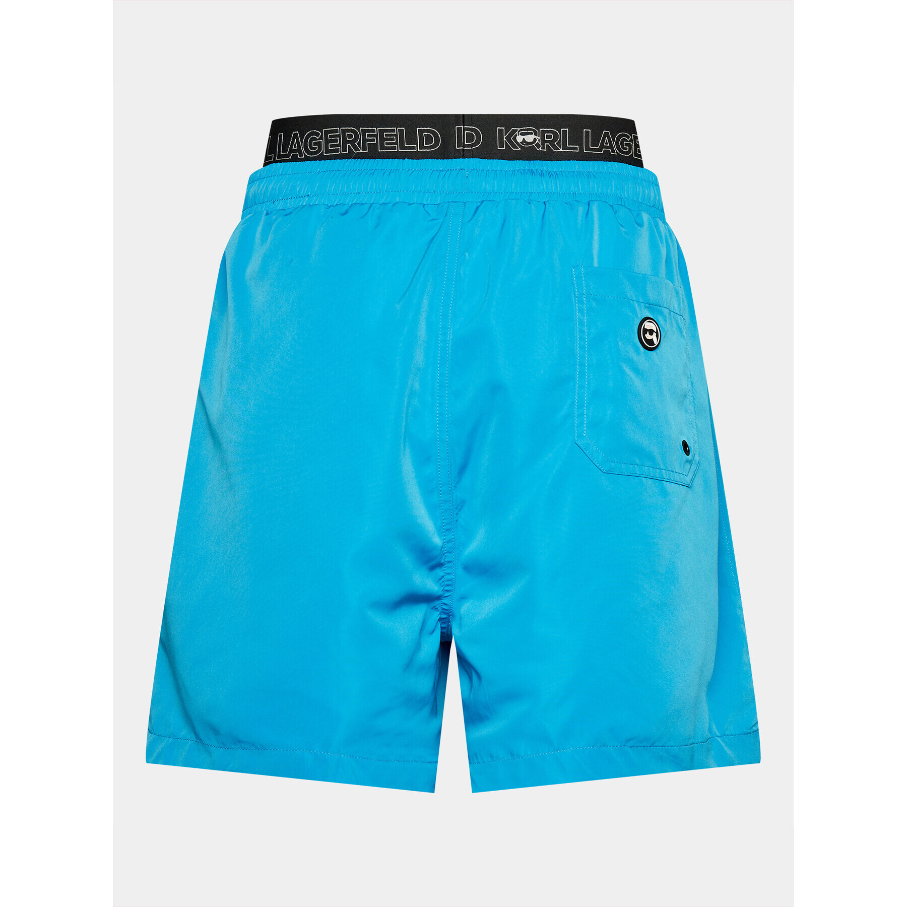 KARL LAGERFELD Plážové šortky Ikonik 2.0 Elastic Med Shorts 235M2213 Modrá Regular Fit - Pepit.cz