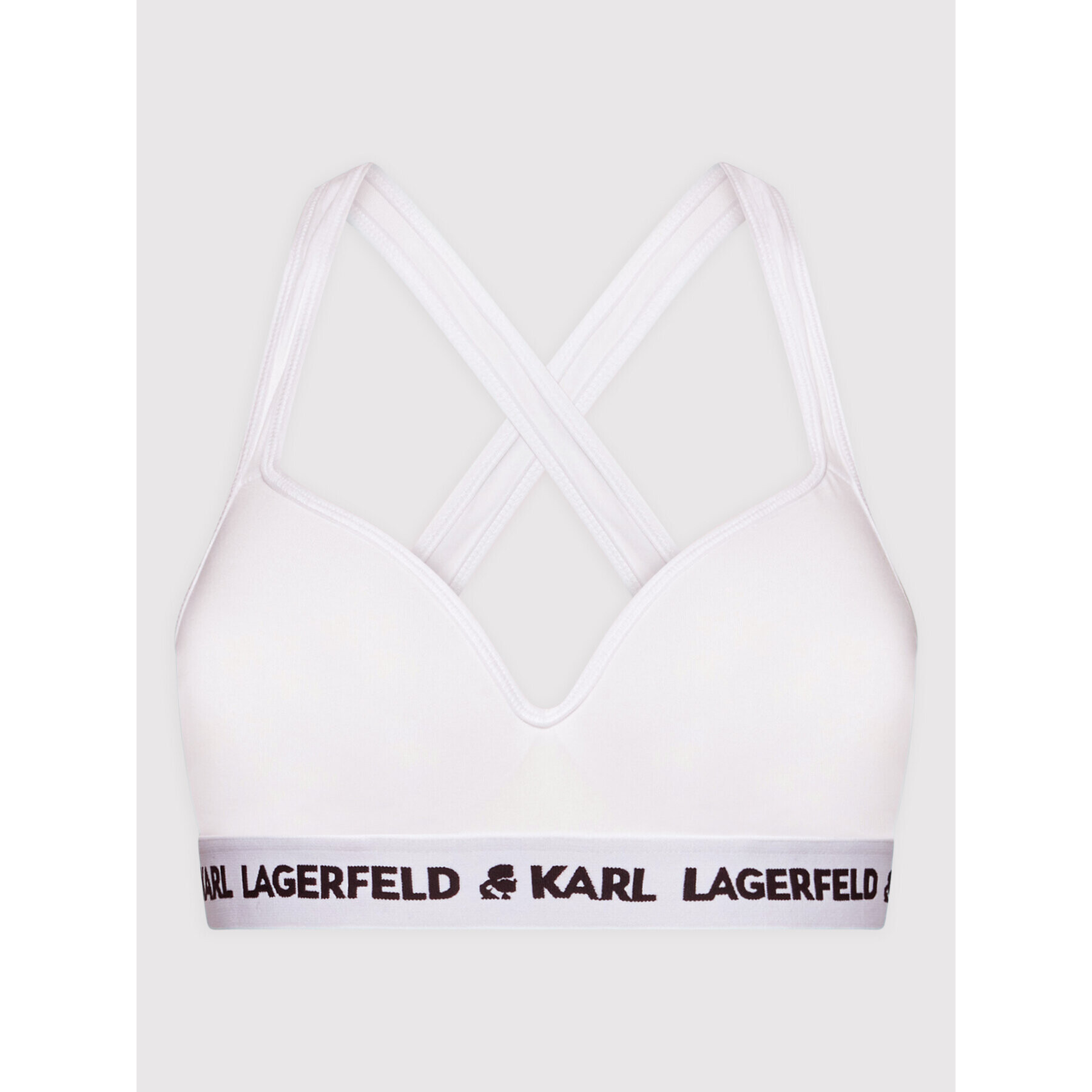 KARL LAGERFELD Podprsenka bez kostic Logo 211W2109 Bílá - Pepit.cz