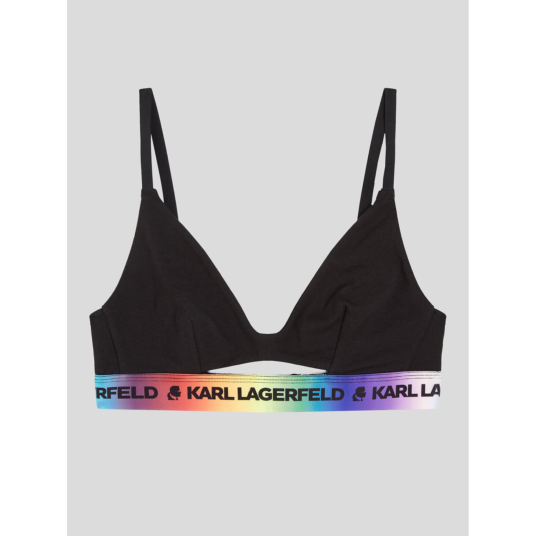 KARL LAGERFELD Podprsenka Bralette Pride 225W2117 Černá - Pepit.cz