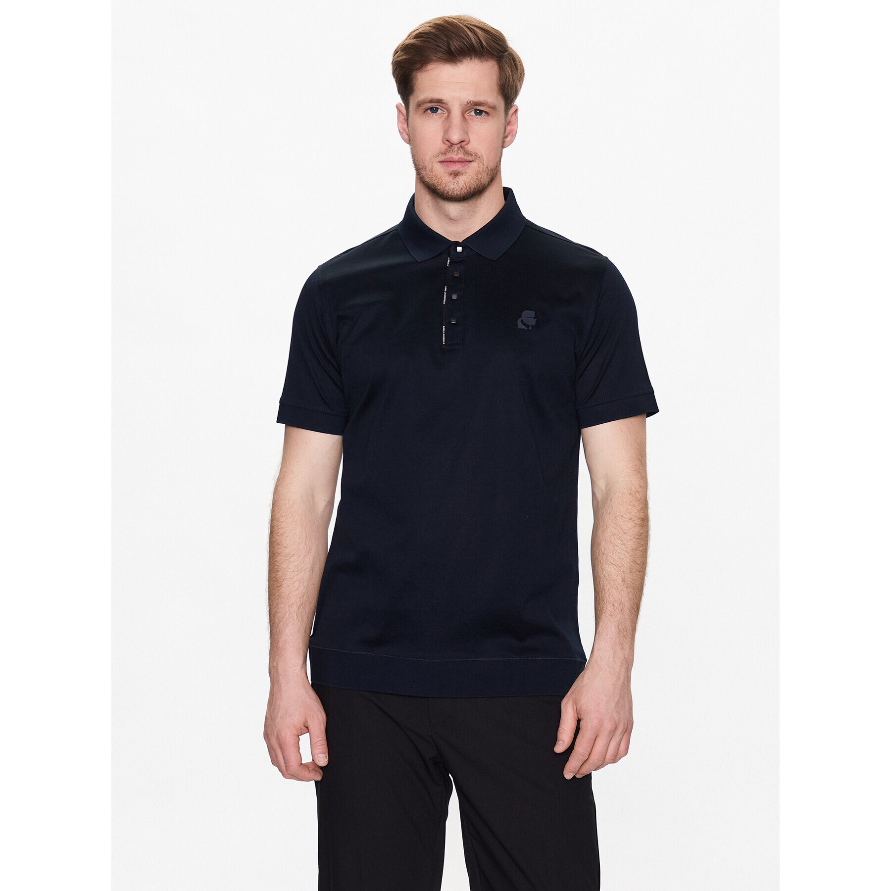 KARL LAGERFELD Polokošile 7345001 52200 Tmavomodrá Regular Fit - Pepit.cz