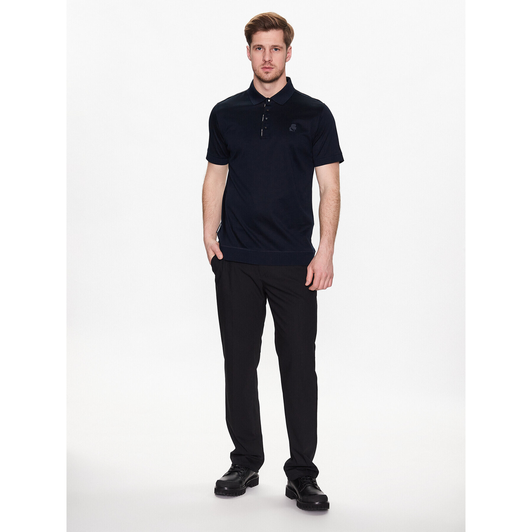 KARL LAGERFELD Polokošile 7345001 52200 Tmavomodrá Regular Fit - Pepit.cz