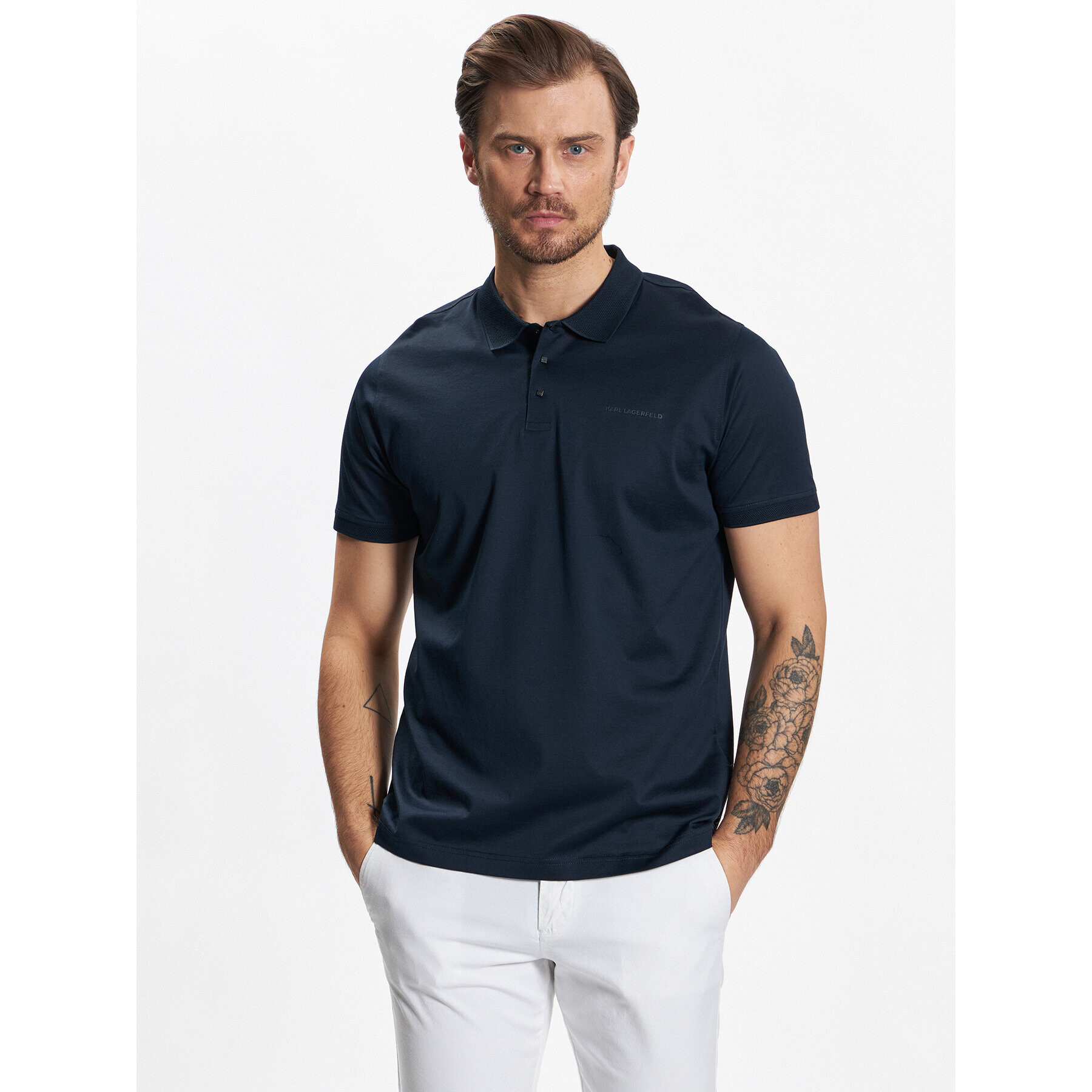 KARL LAGERFELD Polokošile 745000 532200 Tmavomodrá Regular Fit - Pepit.cz