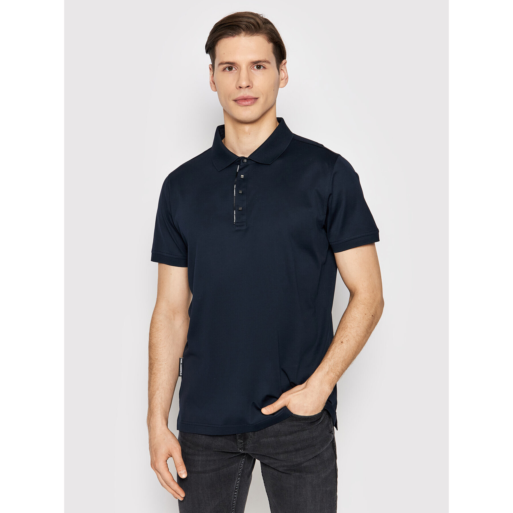 KARL LAGERFELD Polokošile 745001 521200 Tmavomodrá Regular Fit - Pepit.cz