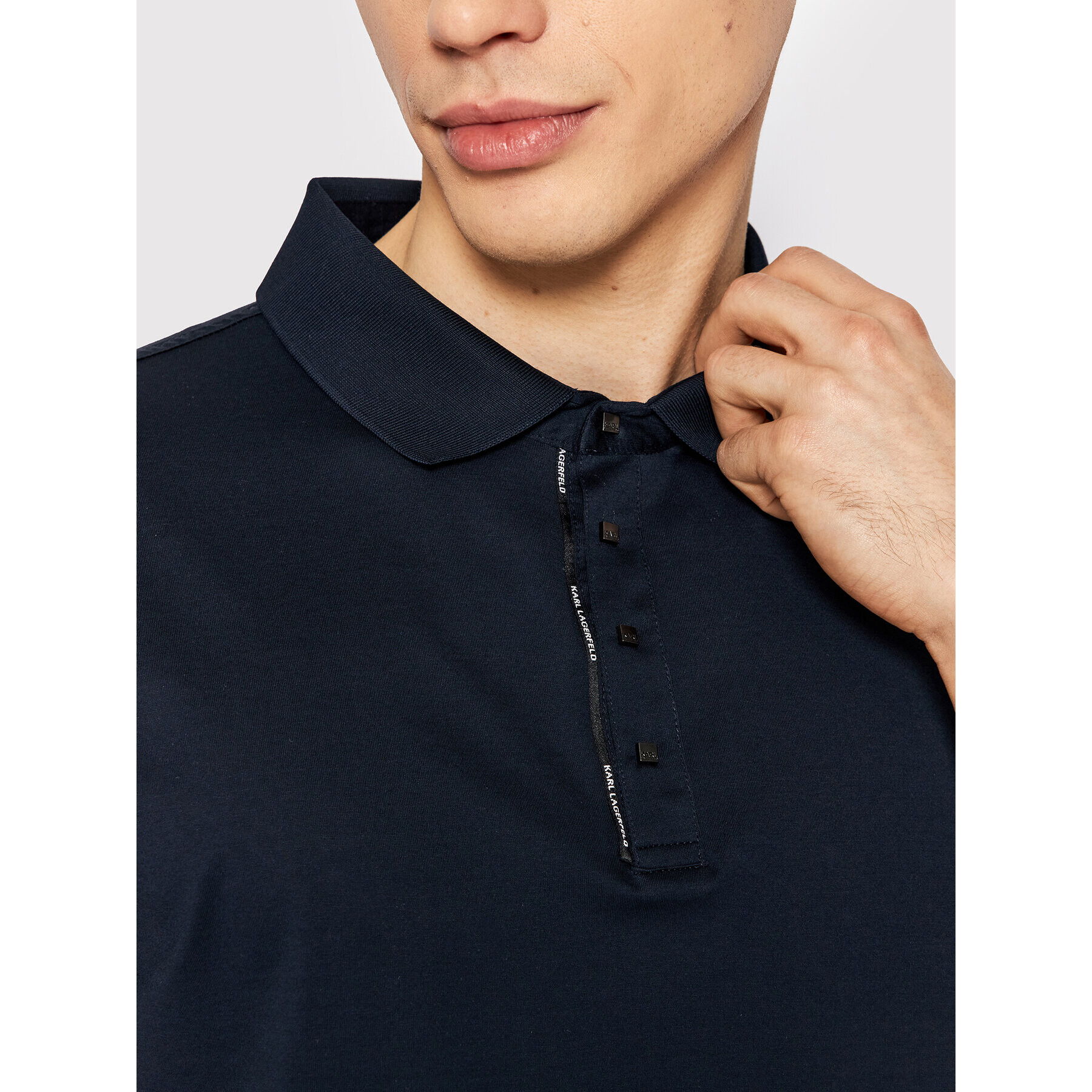 KARL LAGERFELD Polokošile 745001 521200 Tmavomodrá Regular Fit - Pepit.cz