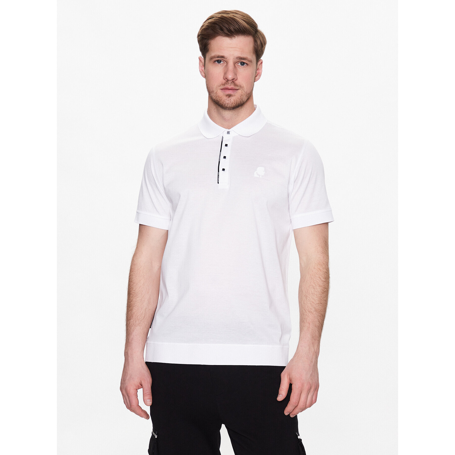 KARL LAGERFELD Polokošile 745001 532200 Bílá Regular Fit - Pepit.cz