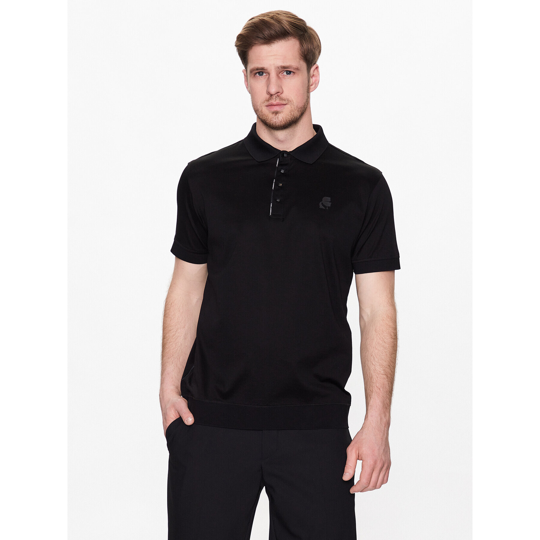 KARL LAGERFELD Polokošile 745001 532200 Černá Regular Fit - Pepit.cz