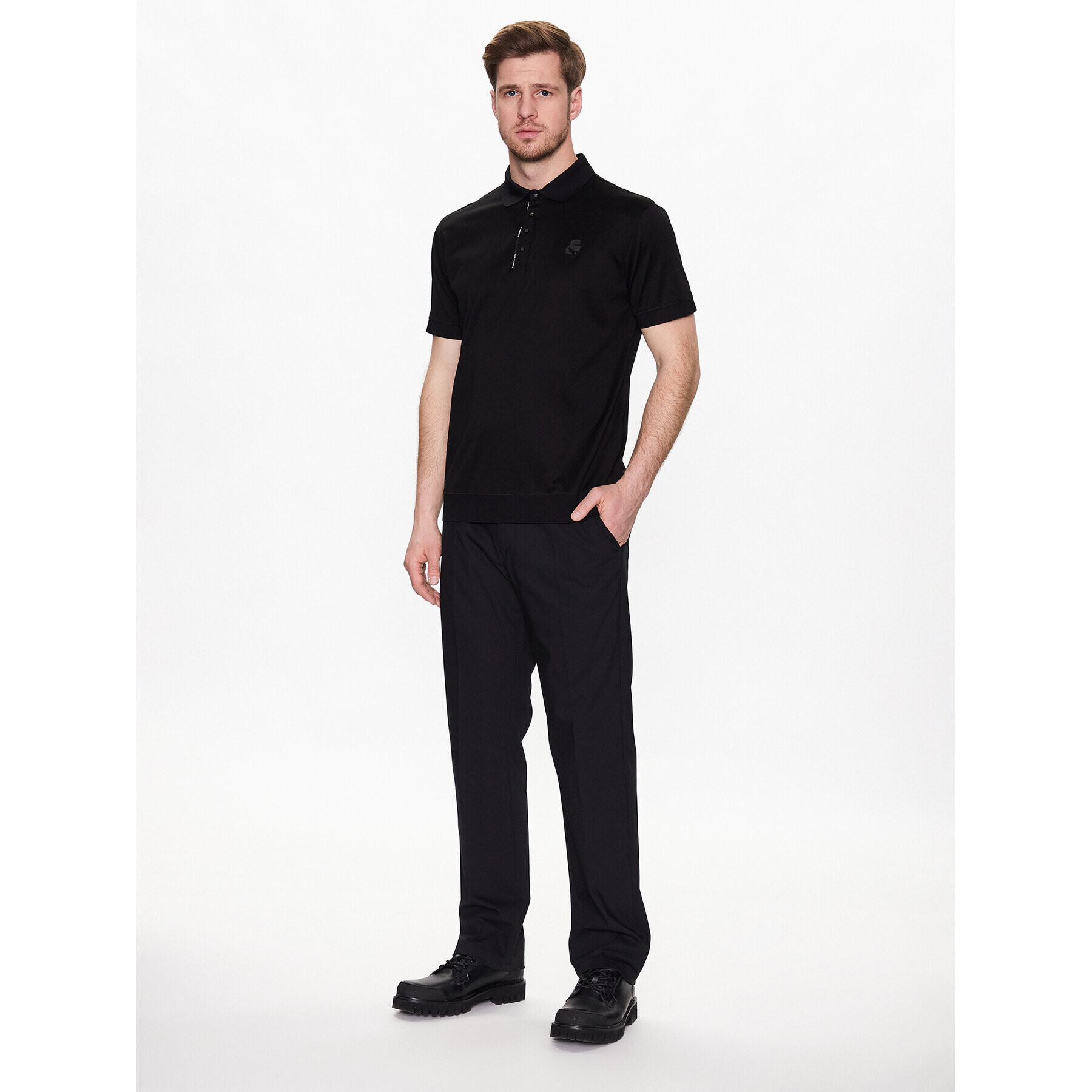 KARL LAGERFELD Polokošile 745001 532200 Černá Regular Fit - Pepit.cz