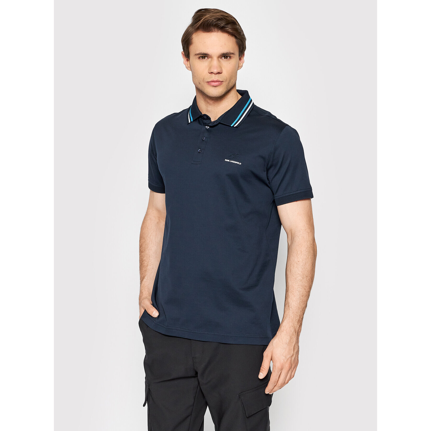 KARL LAGERFELD Polokošile 745002 511200 Tmavomodrá Regular Fit - Pepit.cz