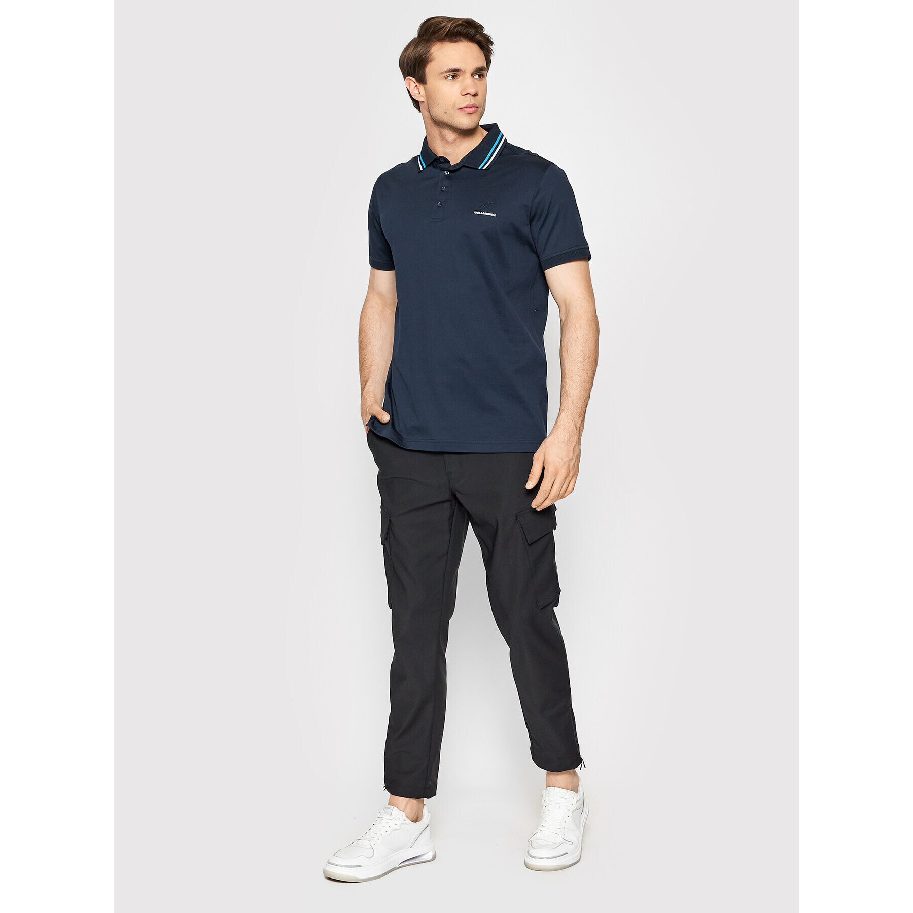 KARL LAGERFELD Polokošile 745002 511200 Tmavomodrá Regular Fit - Pepit.cz