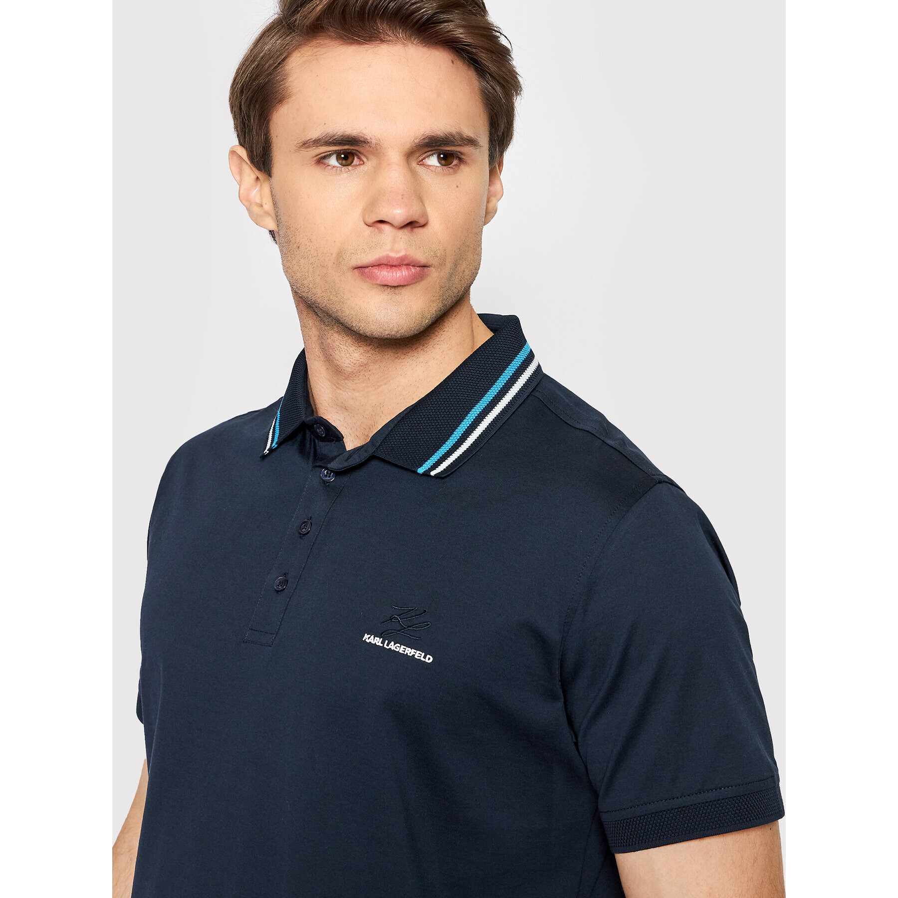 KARL LAGERFELD Polokošile 745002 511200 Tmavomodrá Regular Fit - Pepit.cz