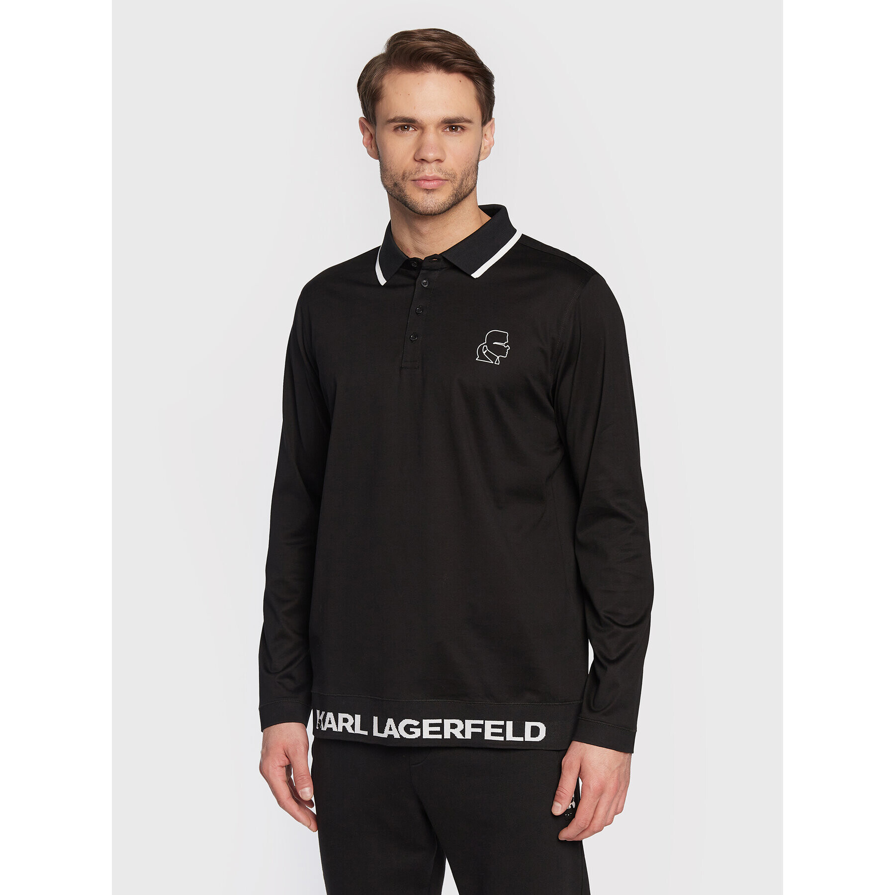 KARL LAGERFELD Polokošile 745003 524200 Černá Regular Fit - Pepit.cz