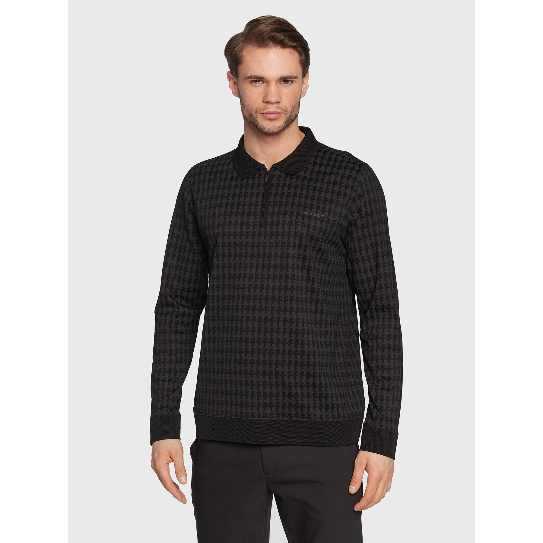 KARL LAGERFELD Polokošile 745005 524202 Černá Regular Fit - Pepit.cz