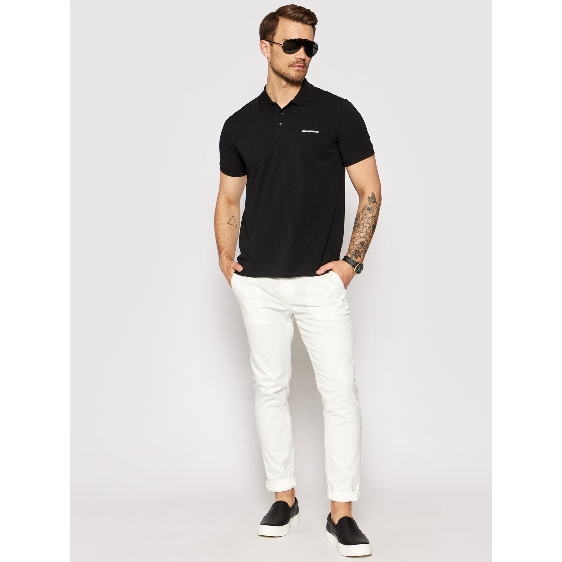 KARL LAGERFELD Polokošile 745015 511221 Černá Regular Fit - Pepit.cz