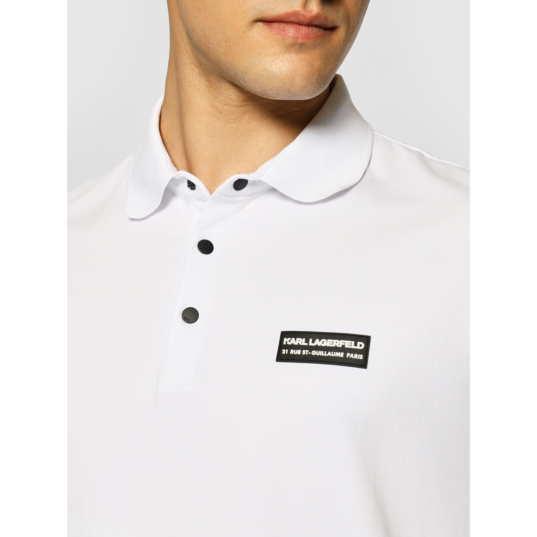 KARL LAGERFELD Polokošile 745016 511221 Bílá Regular Fit - Pepit.cz