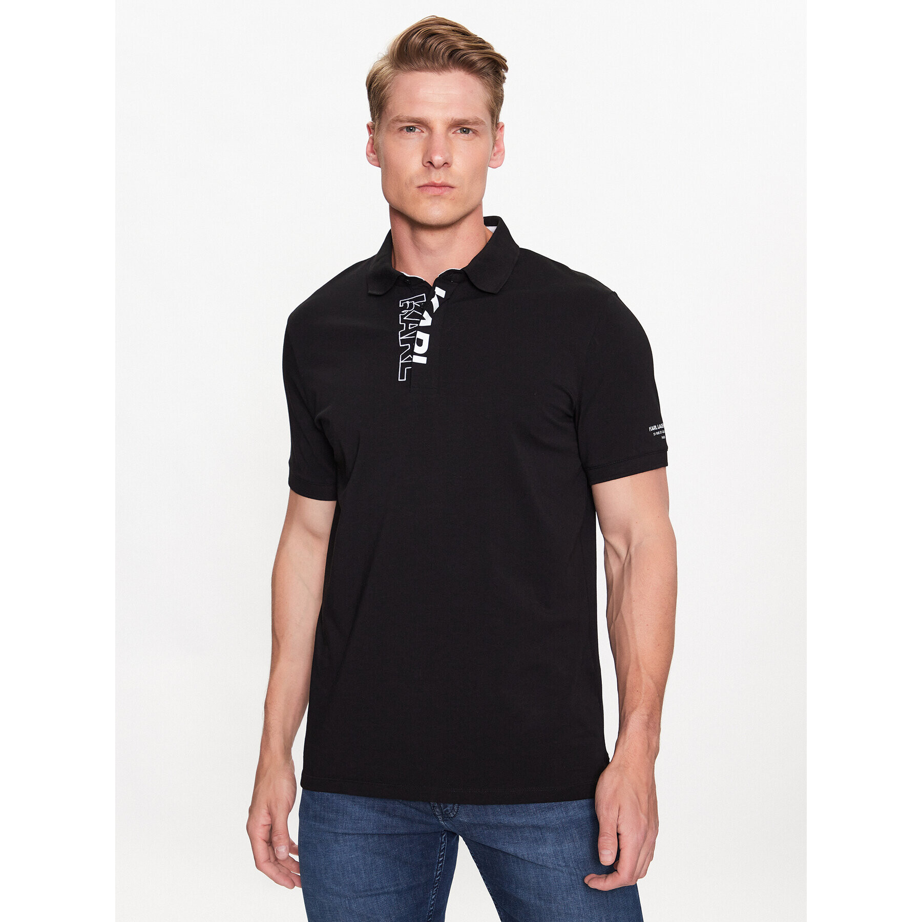 KARL LAGERFELD Polokošile 745017 532221 Černá Regular Fit - Pepit.cz