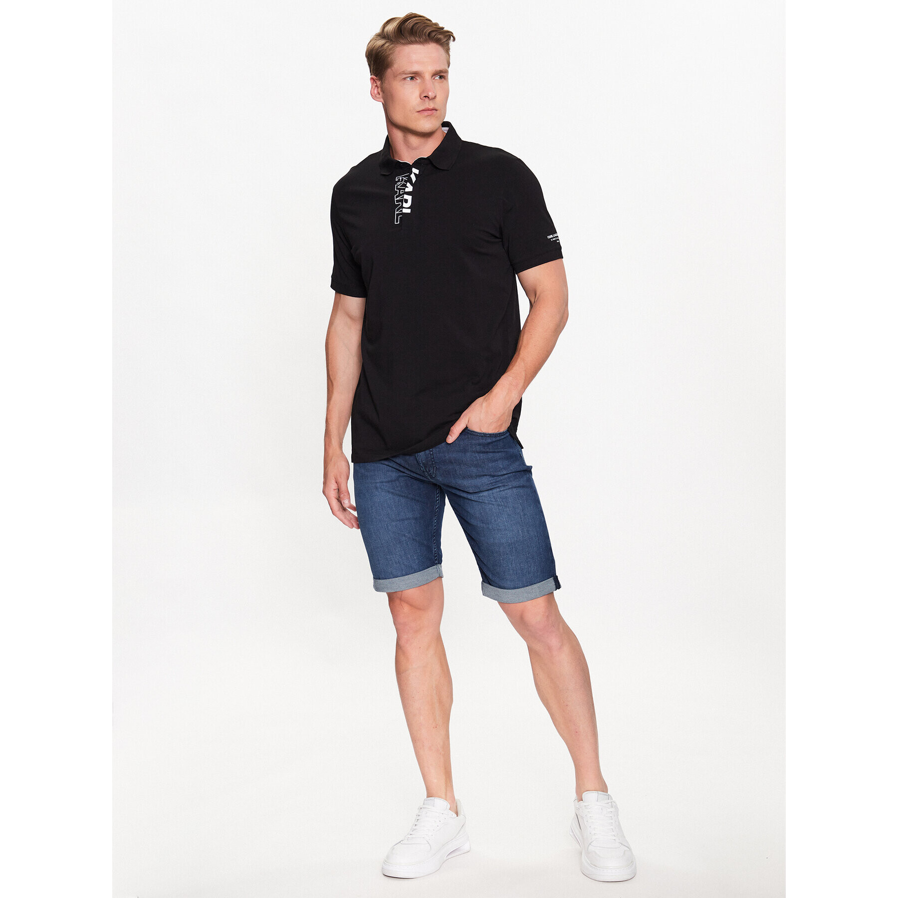 KARL LAGERFELD Polokošile 745017 532221 Černá Regular Fit - Pepit.cz