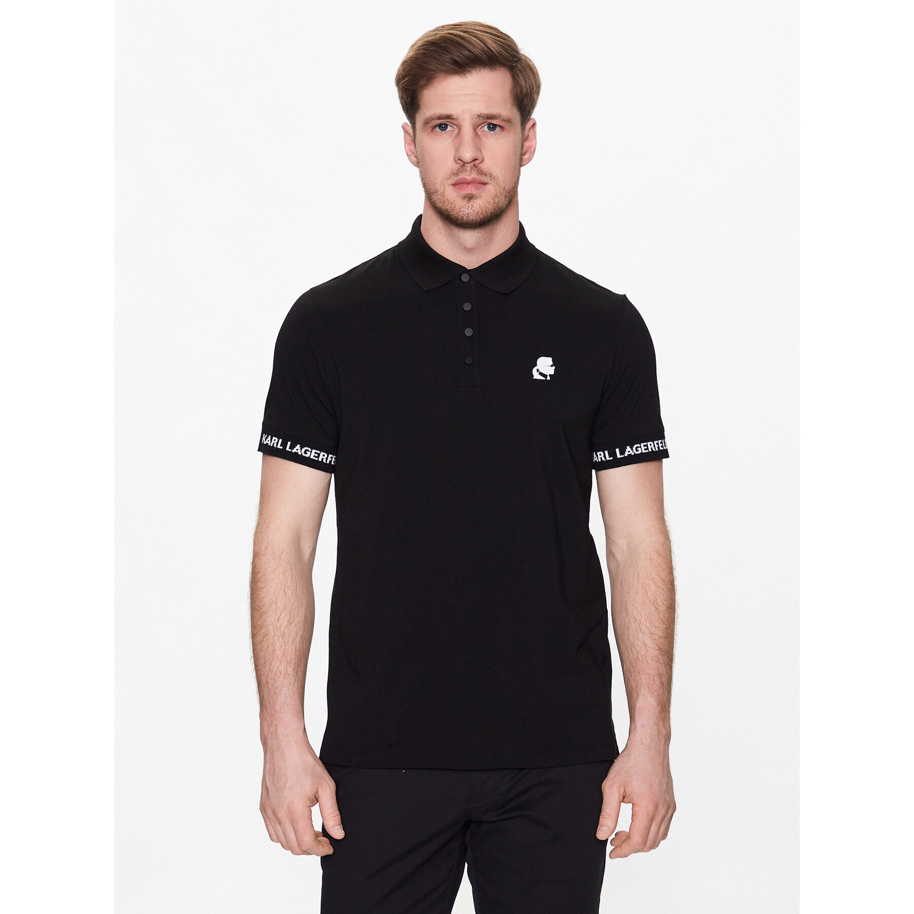 KARL LAGERFELD Polokošile 745018 532221 Černá Regular Fit - Pepit.cz