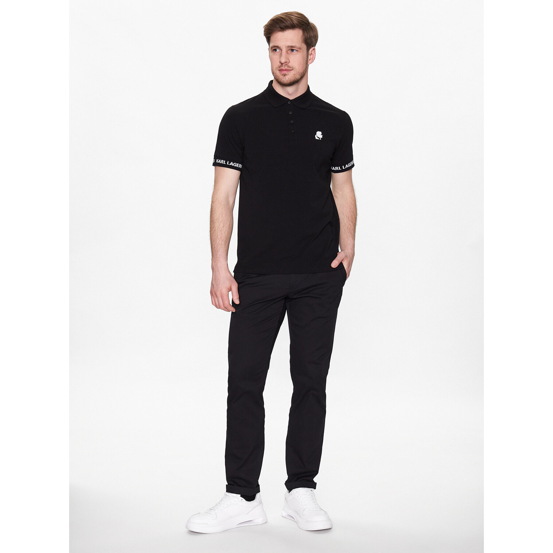 KARL LAGERFELD Polokošile 745018 532221 Černá Regular Fit - Pepit.cz