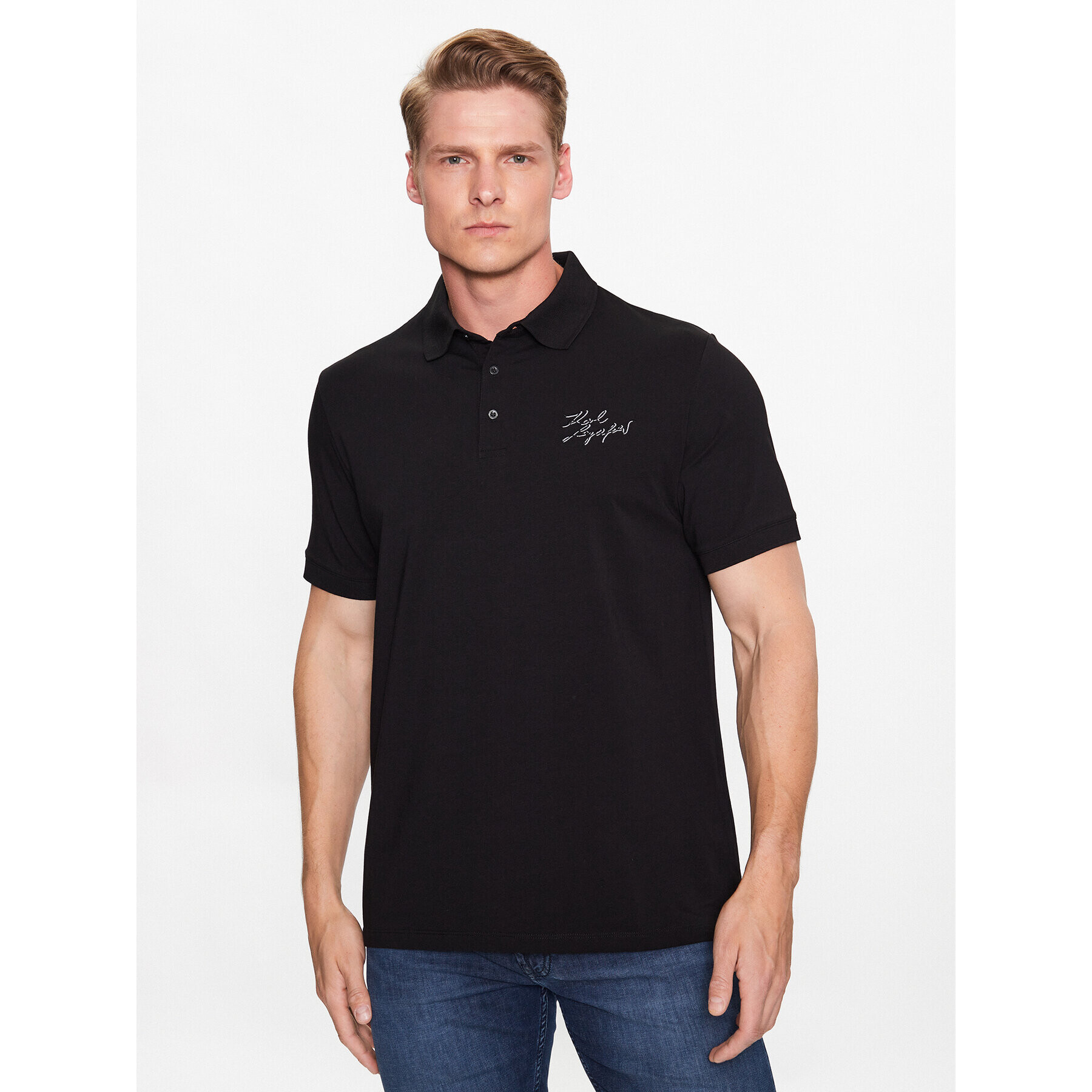 KARL LAGERFELD Polokošile 745019 532221 Černá Regular Fit - Pepit.cz