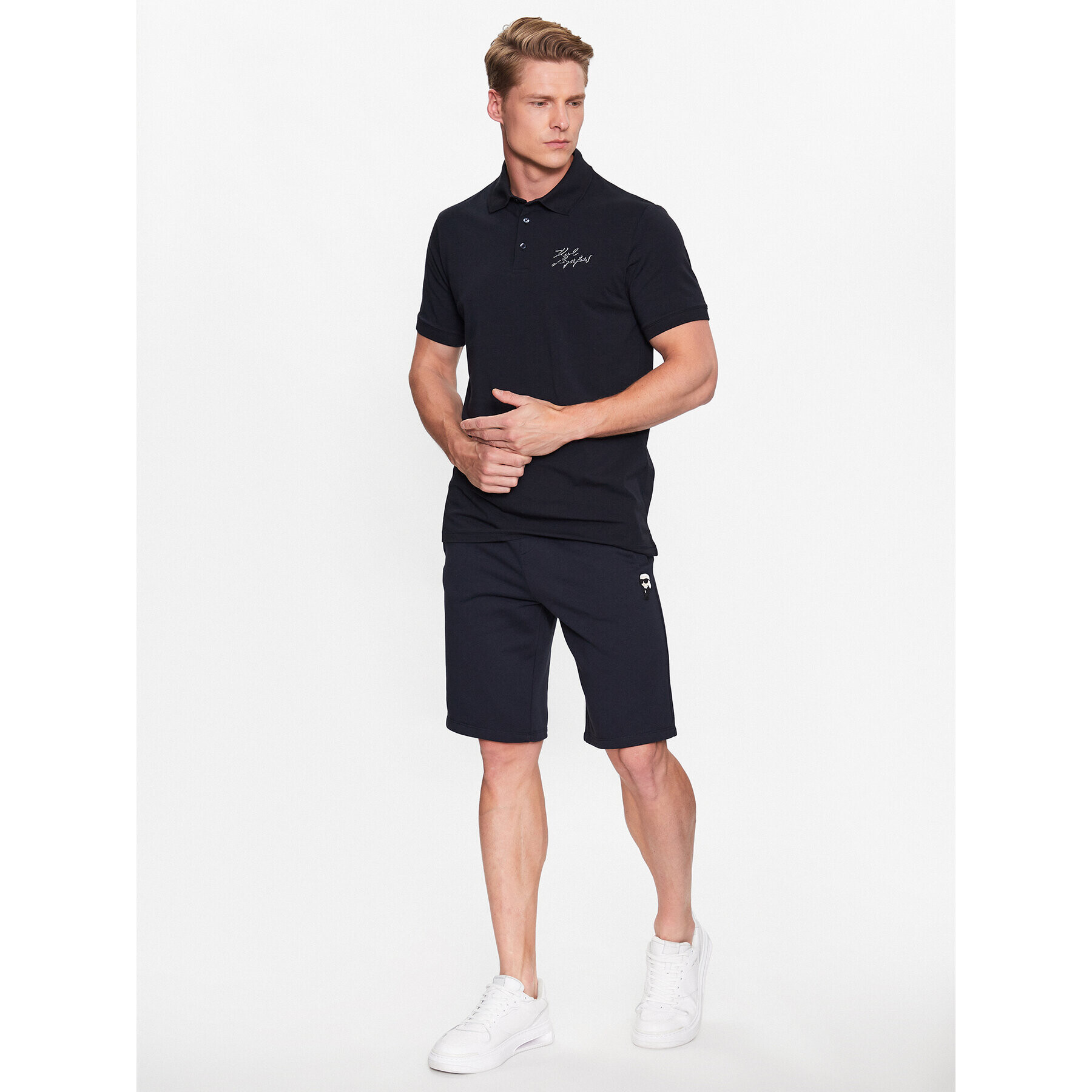 KARL LAGERFELD Polokošile 745019 532221 Tmavomodrá Regular Fit - Pepit.cz