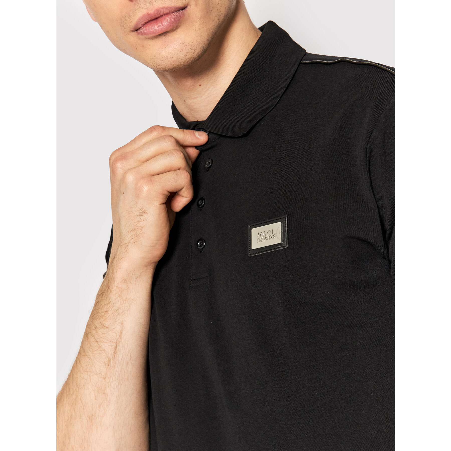 KARL LAGERFELD Polokošile 745020 521221 Černá Regular Fit - Pepit.cz