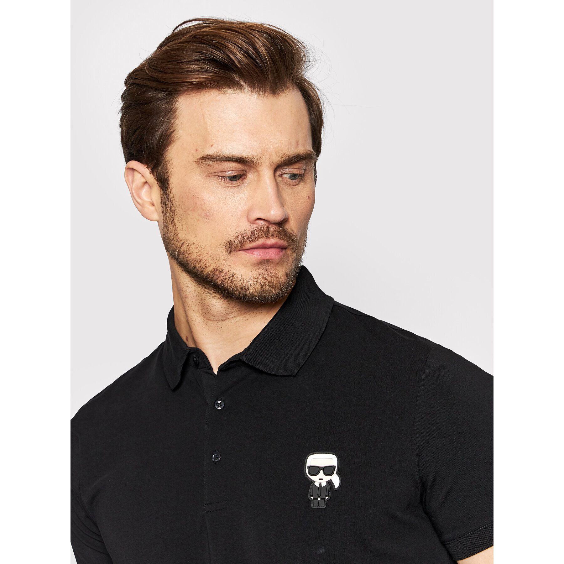 KARL LAGERFELD Polokošile 745022 500221 Černá Regular Fit - Pepit.cz