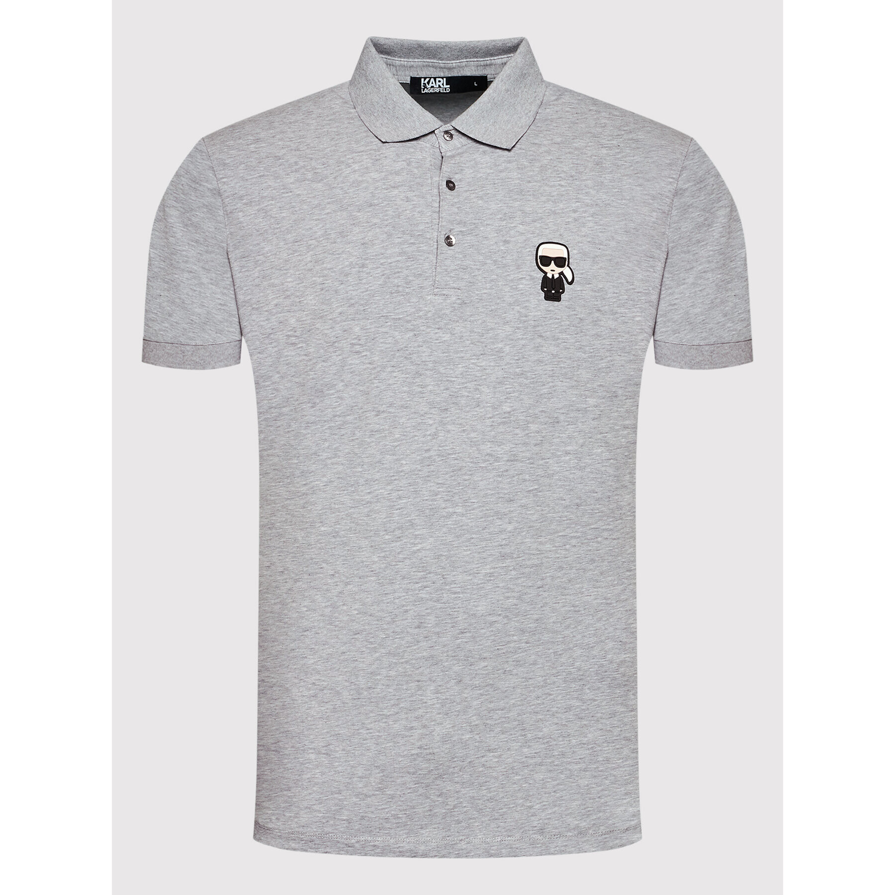 KARL LAGERFELD Polokošile 745022 521221 Šedá Regular Fit - Pepit.cz