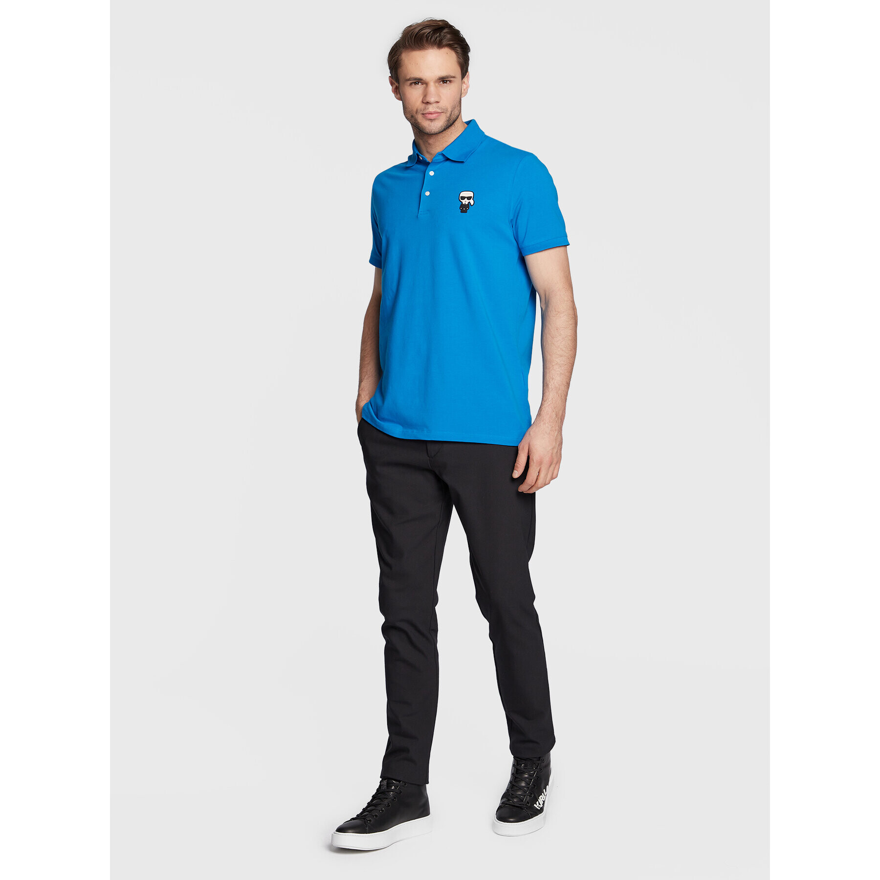 KARL LAGERFELD Polokošile 745022 524221 Modrá Regular Fit - Pepit.cz