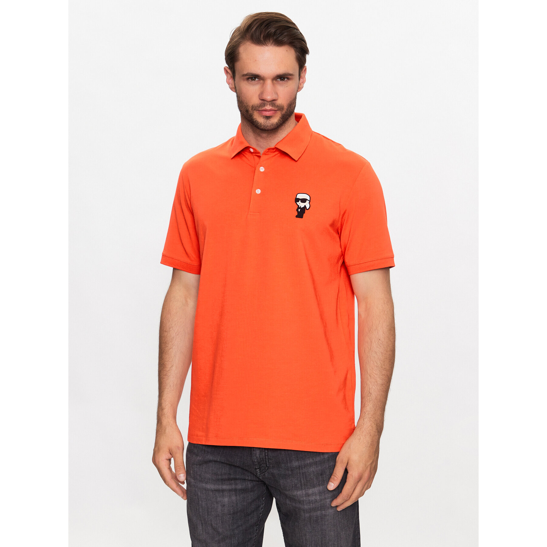 KARL LAGERFELD Polokošile 745022 532221 Oranžová Regular Fit - Pepit.cz