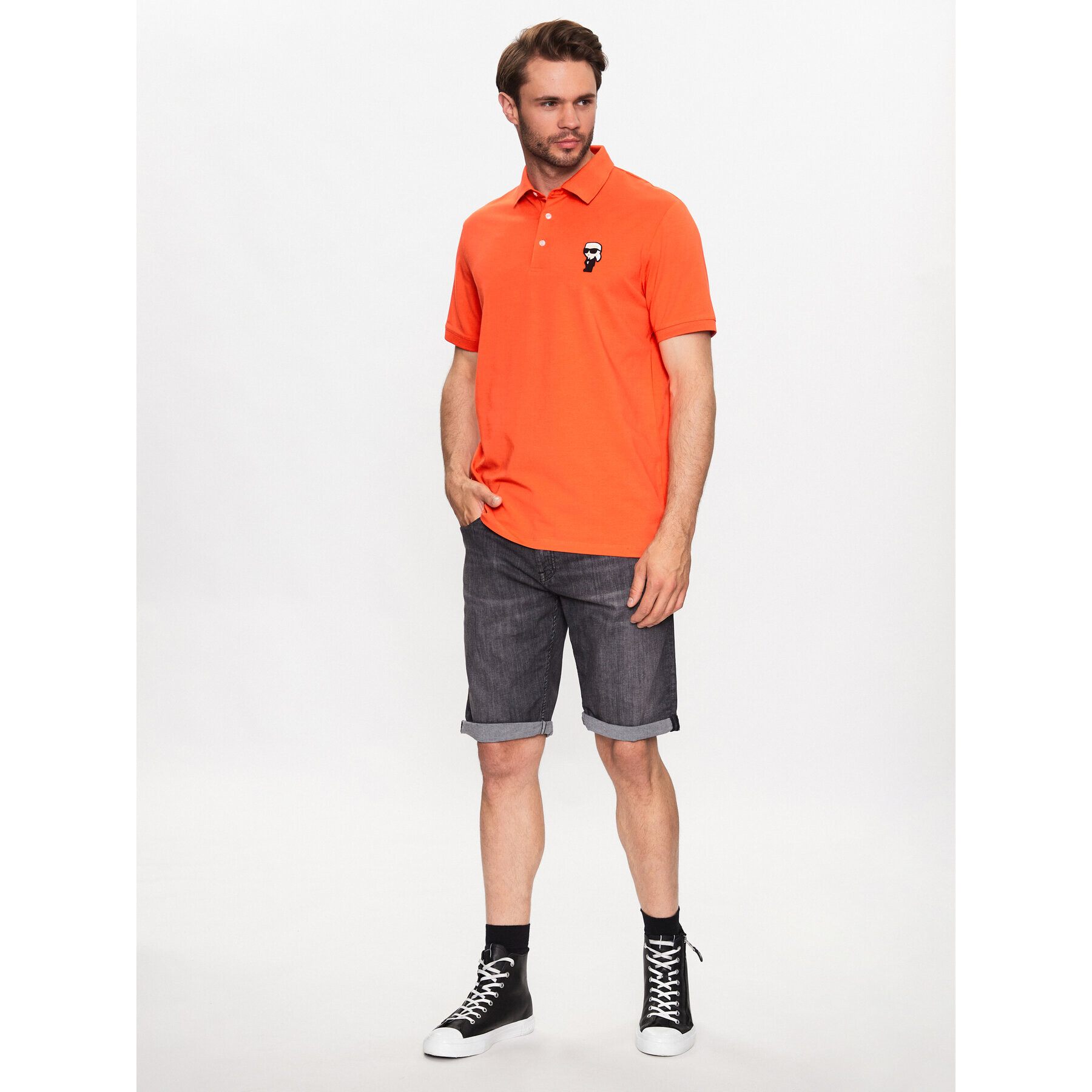 KARL LAGERFELD Polokošile 745022 532221 Oranžová Regular Fit - Pepit.cz