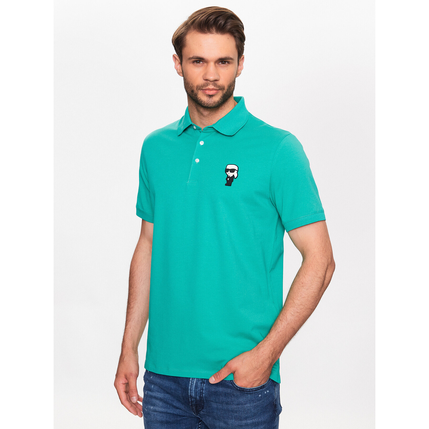 KARL LAGERFELD Polokošile 745022 532221 Zelená Regular Fit - Pepit.cz