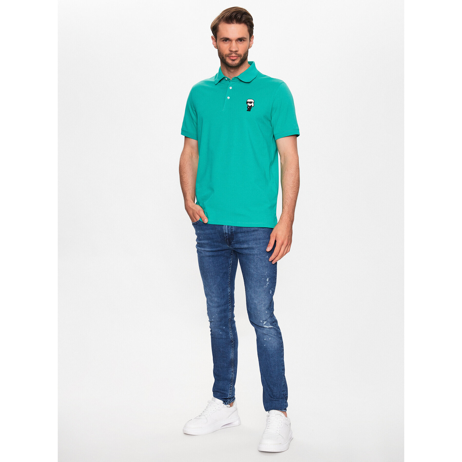 KARL LAGERFELD Polokošile 745022 532221 Zelená Regular Fit - Pepit.cz