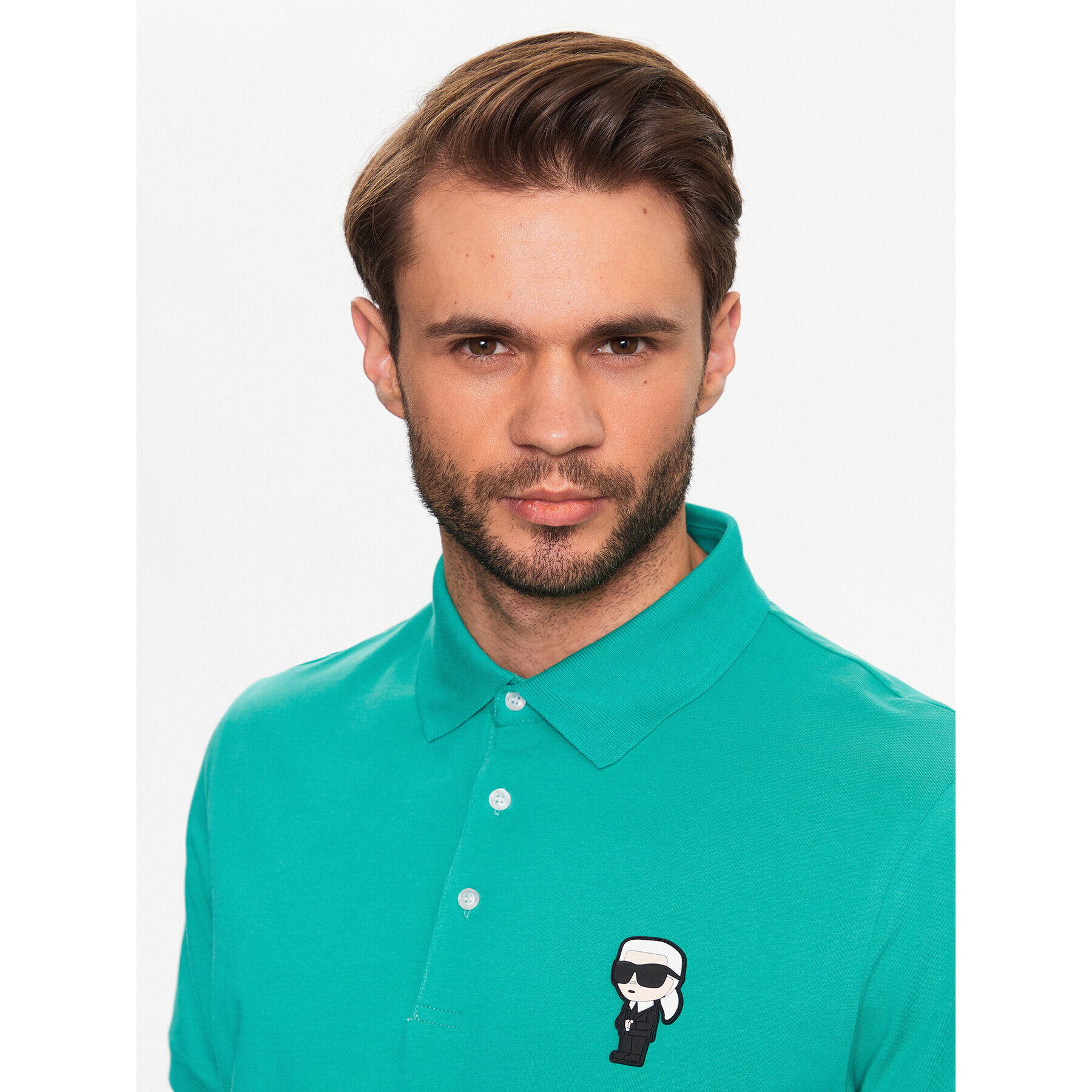 KARL LAGERFELD Polokošile 745022 532221 Zelená Regular Fit - Pepit.cz