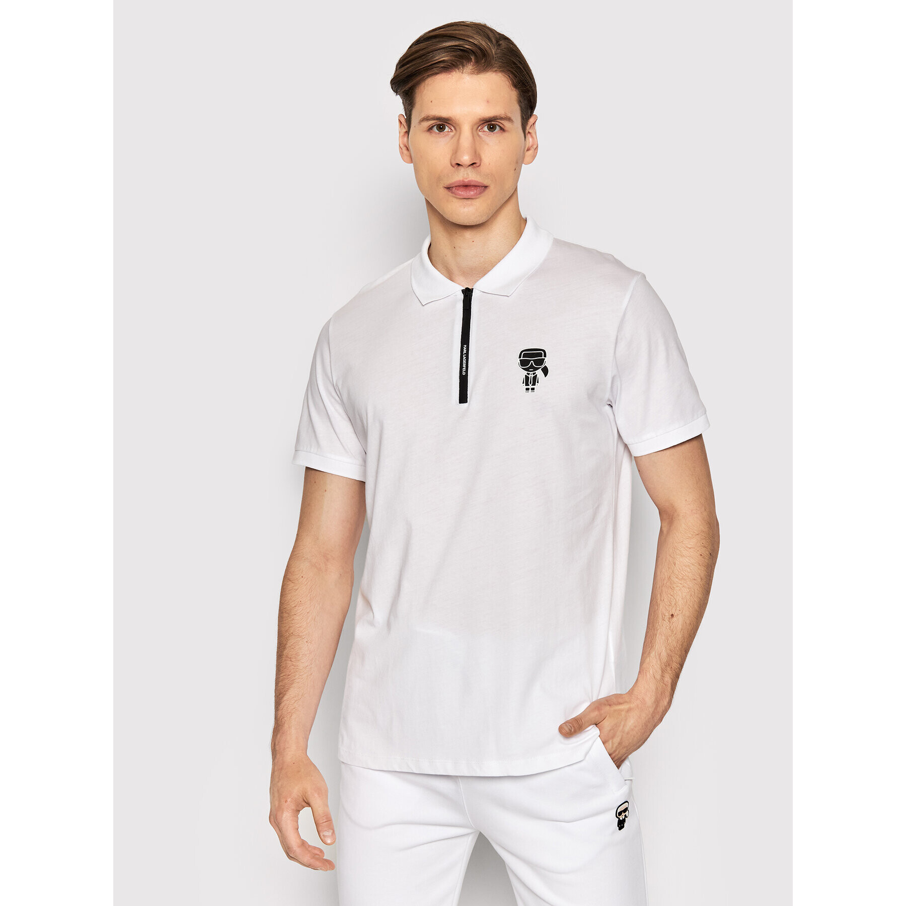 KARL LAGERFELD Polokošile 745025 521224 Bílá Regular Fit - Pepit.cz