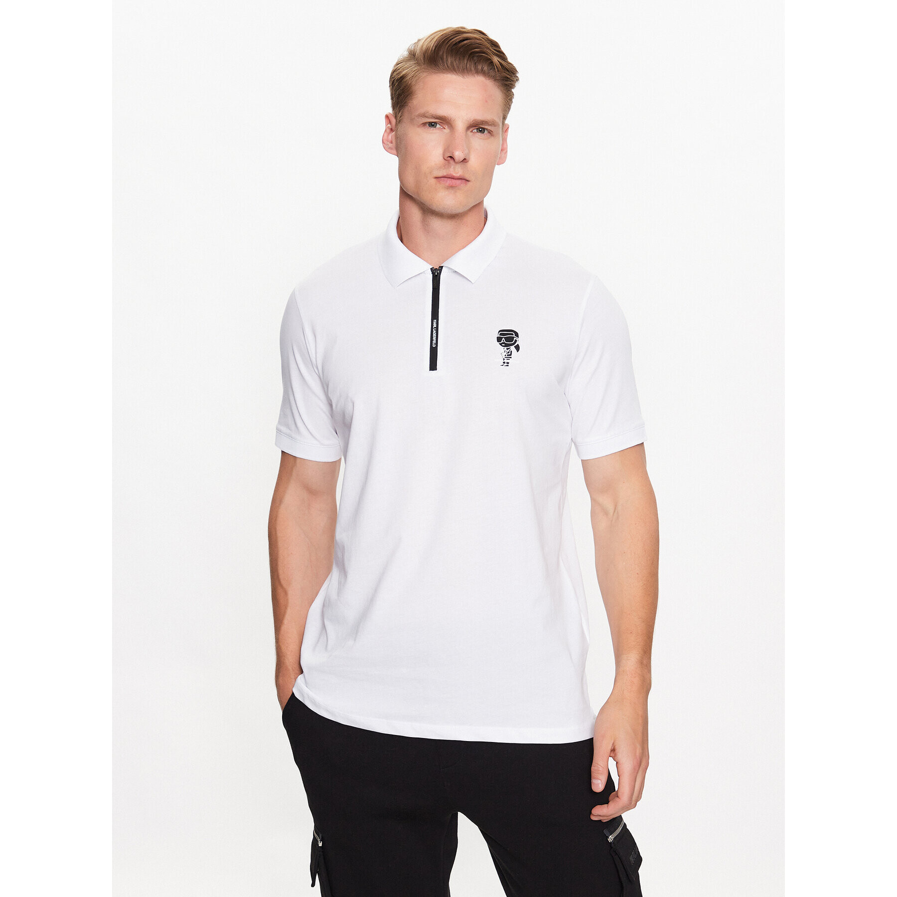 KARL LAGERFELD Polokošile 745025 532224 Bílá Regular Fit - Pepit.cz