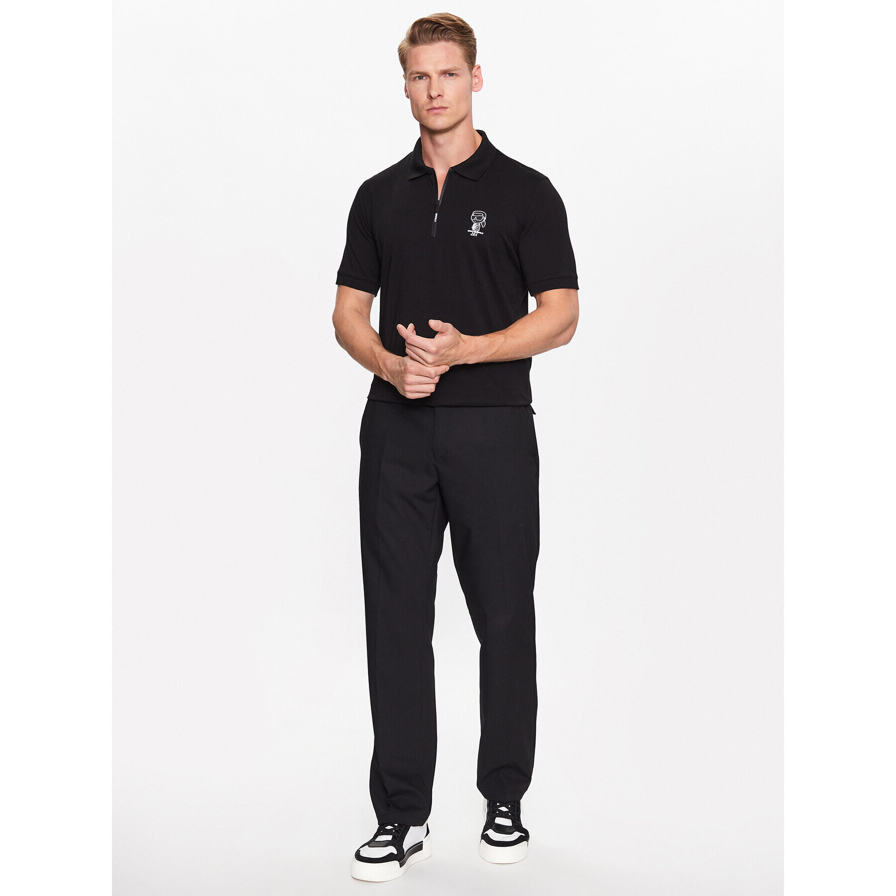 KARL LAGERFELD Polokošile 745025 532224 Černá Regular Fit - Pepit.cz