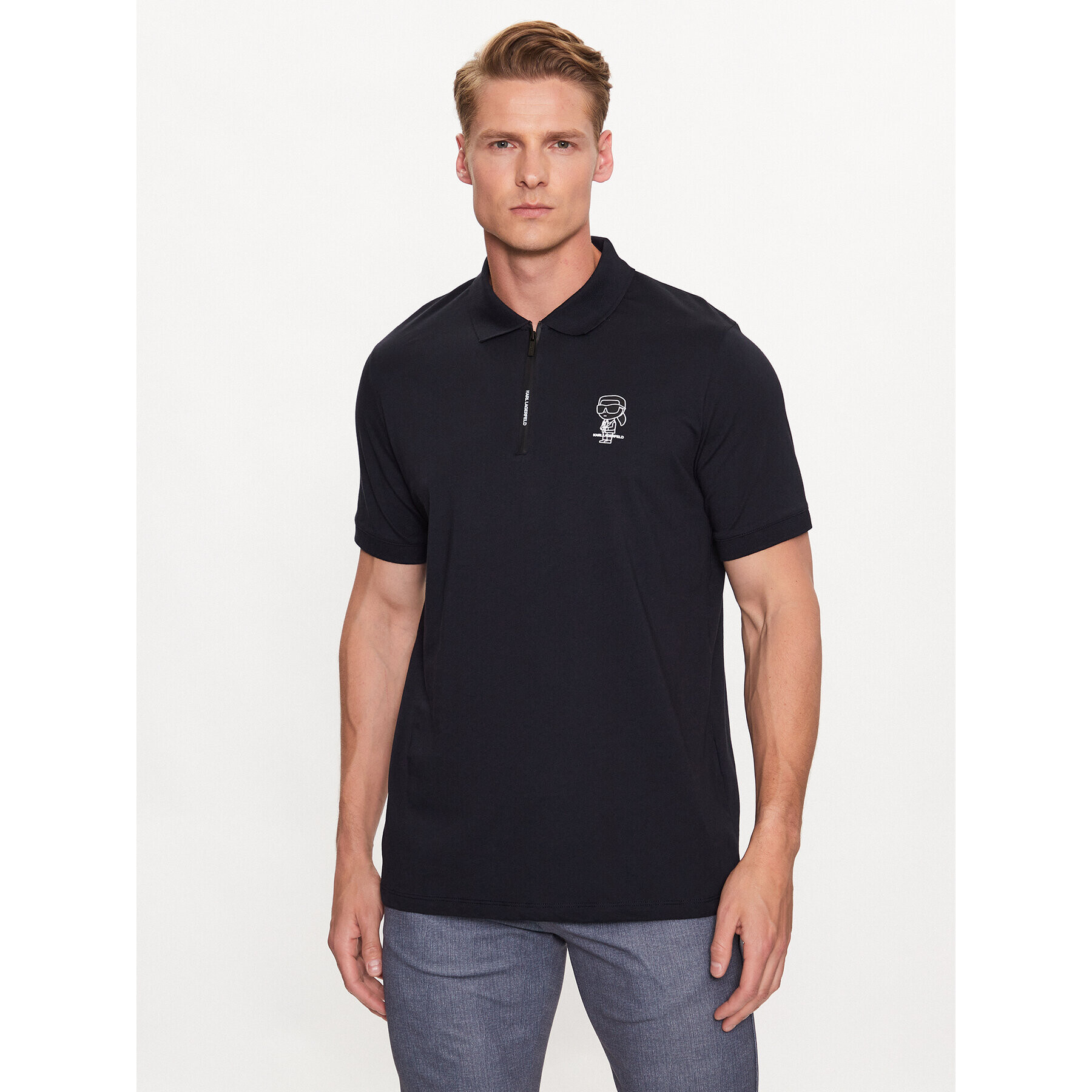 KARL LAGERFELD Polokošile 745025 532224 Tmavomodrá Regular Fit - Pepit.cz