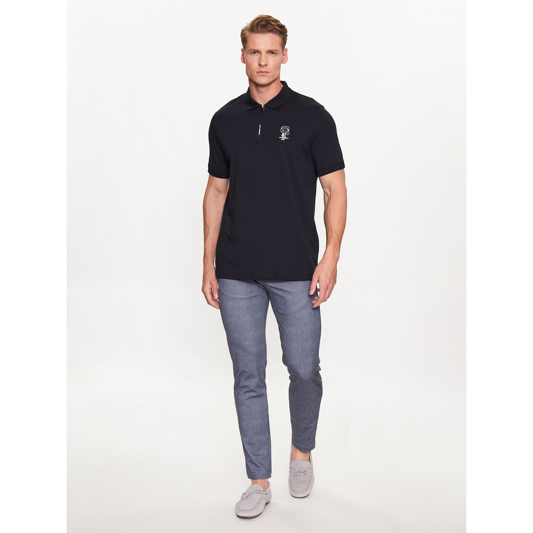 KARL LAGERFELD Polokošile 745025 532224 Tmavomodrá Regular Fit - Pepit.cz