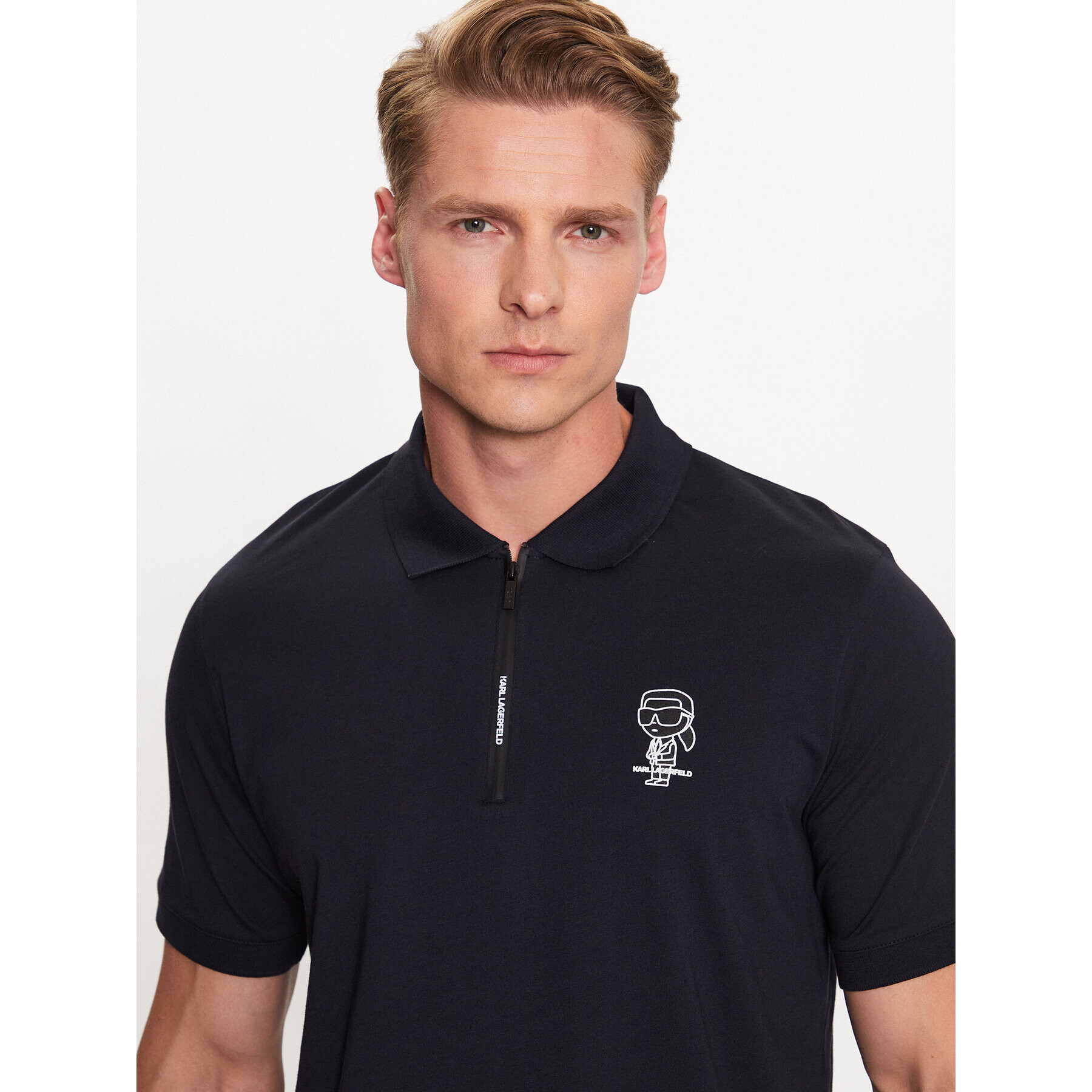 KARL LAGERFELD Polokošile 745025 532224 Tmavomodrá Regular Fit - Pepit.cz